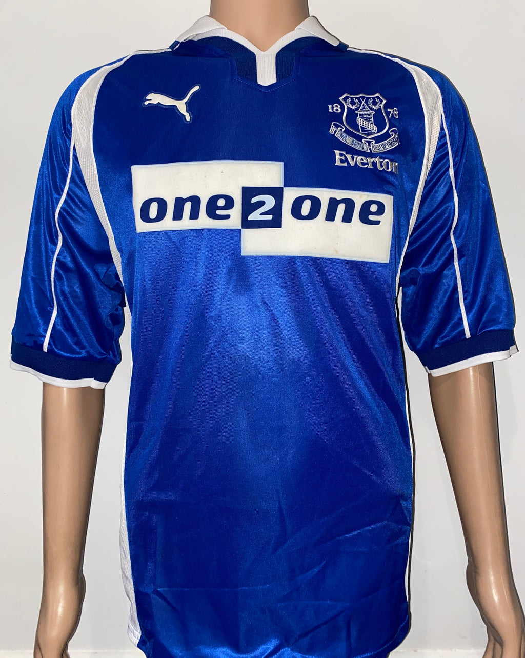 2000/01 EVERTON MATCH ISSUE HOME SHIRT (BARMBY #8)