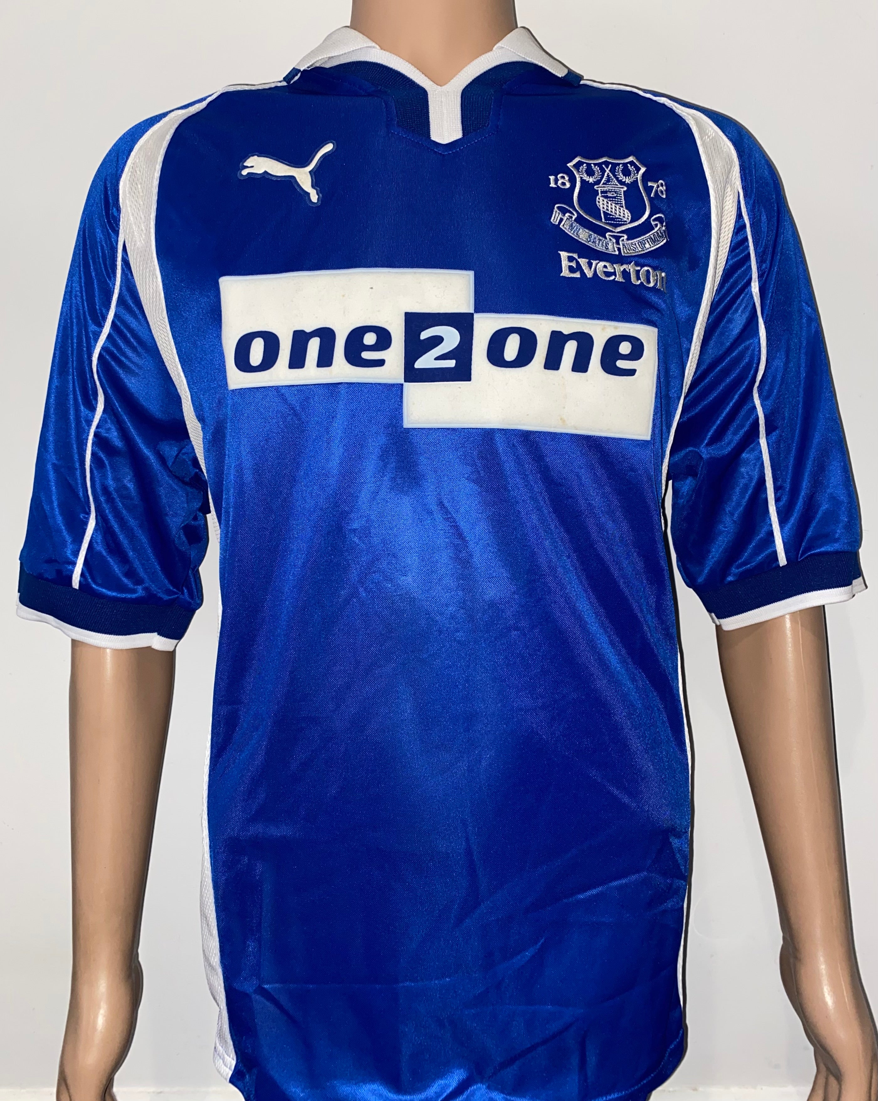 2000/01 EVERTON MATCH ISSUE HOME SHIRT (BARMBY #8)
