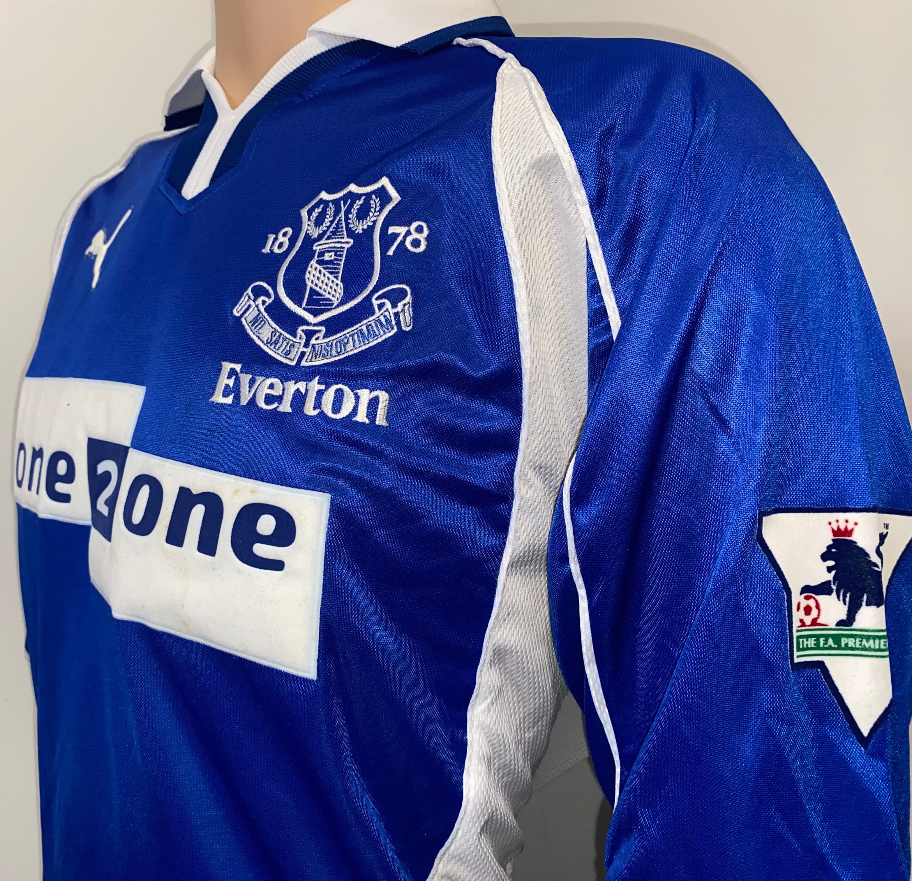 2000/01 EVERTON MATCH ISSUE HOME SHIRT (BARMBY #8)