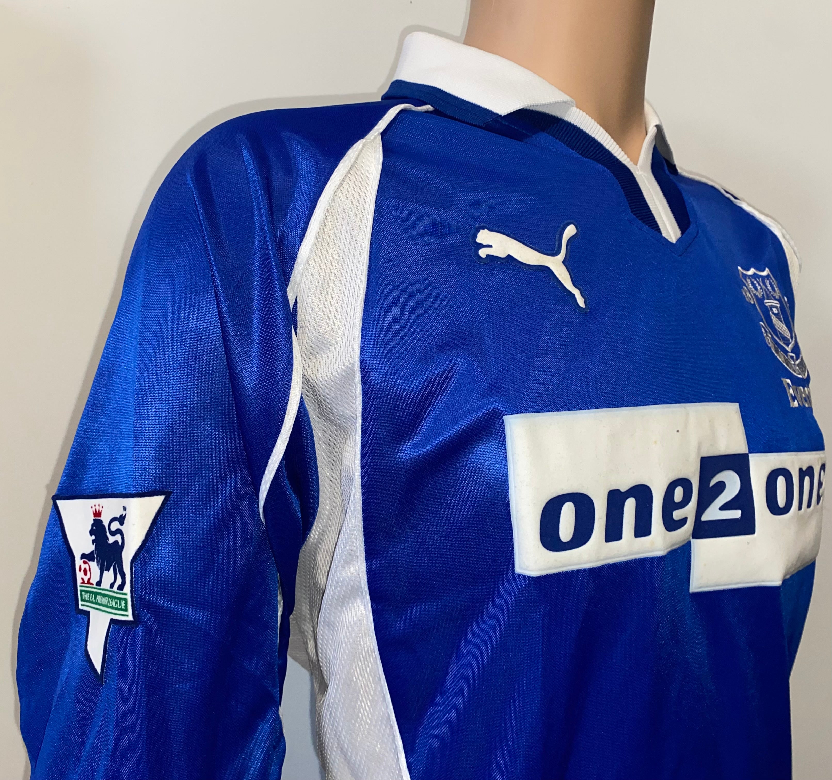 2000/01 EVERTON MATCH ISSUE HOME SHIRT (BARMBY #8)
