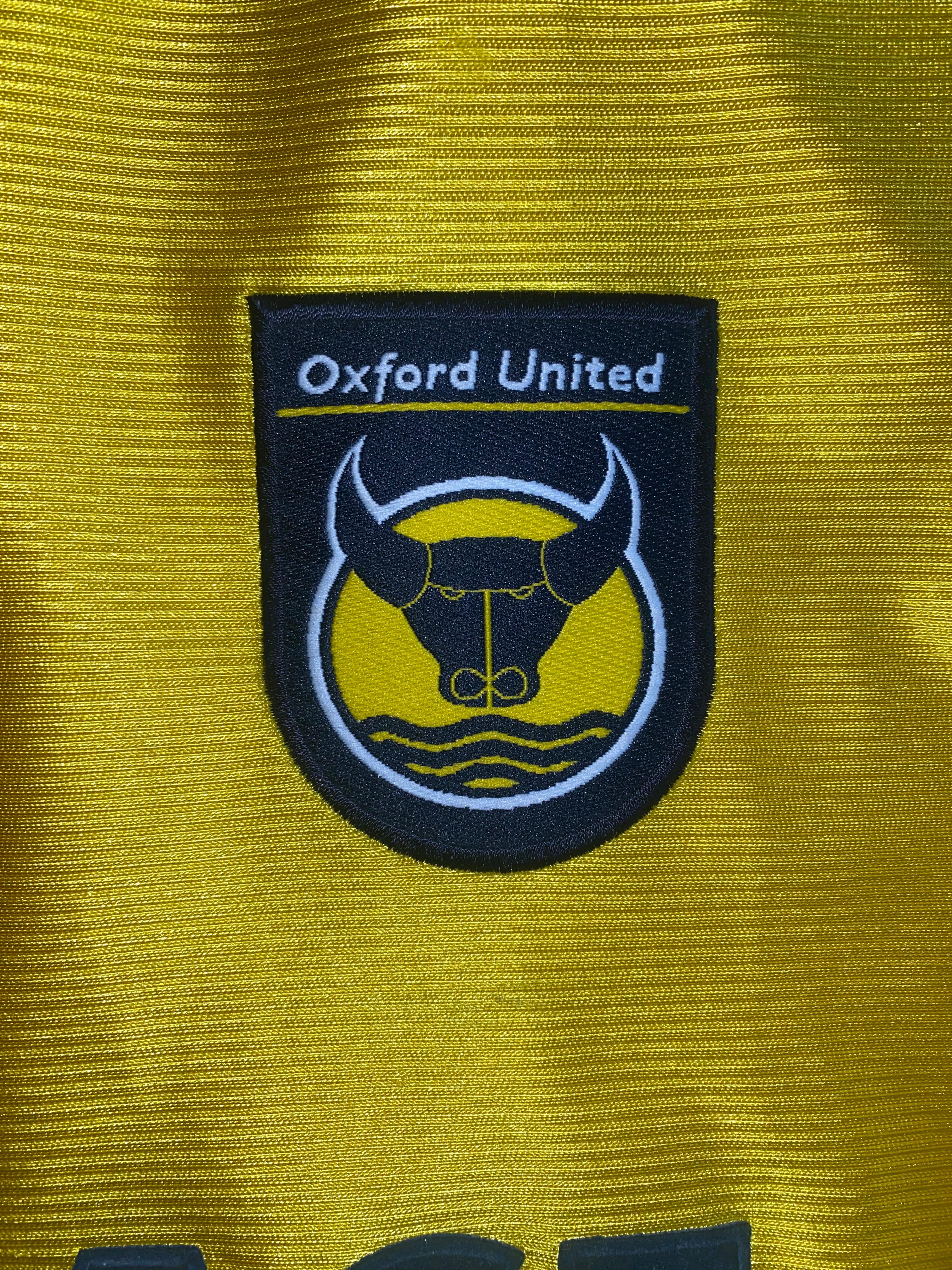 2001/02 OXFORD UNITED MATCH WORN HOME SHIRT (SAVAGE #4)