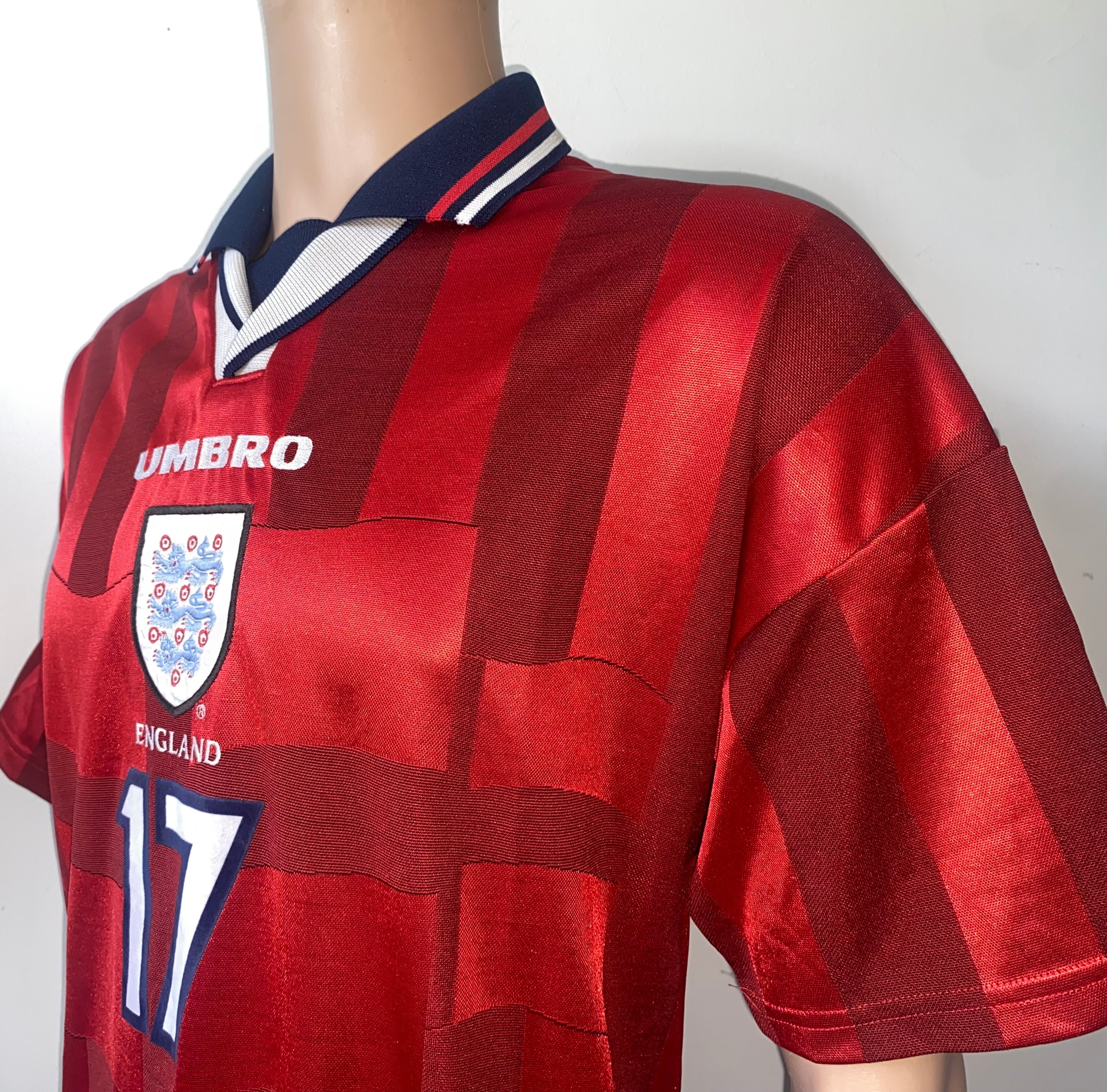 1997 ENGLAND MATCH ISSUE AWAY SHIRT #17