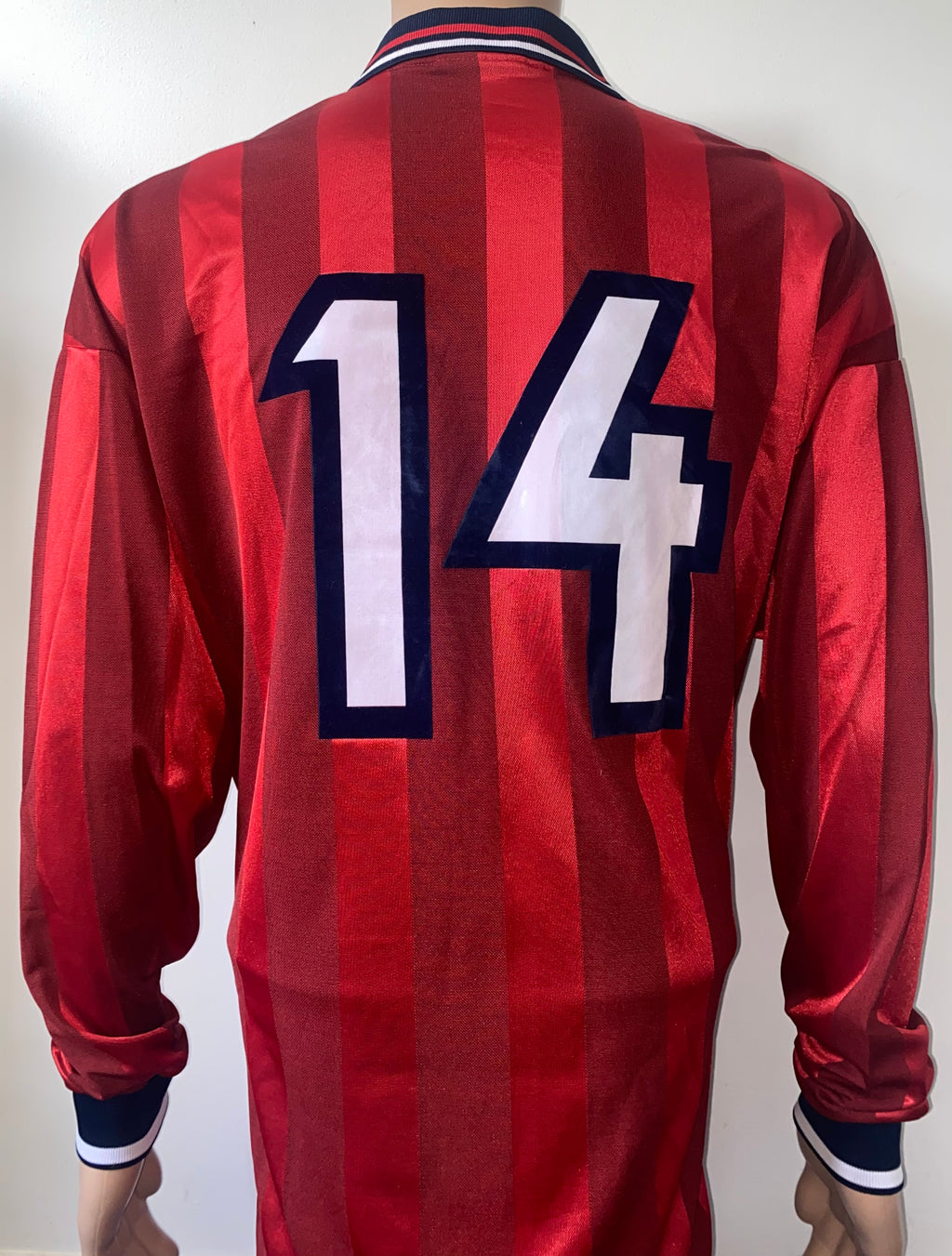 1997 ENGLAND UNDER 21 MATCH WORN UMBRO AWAY SHIRT #14