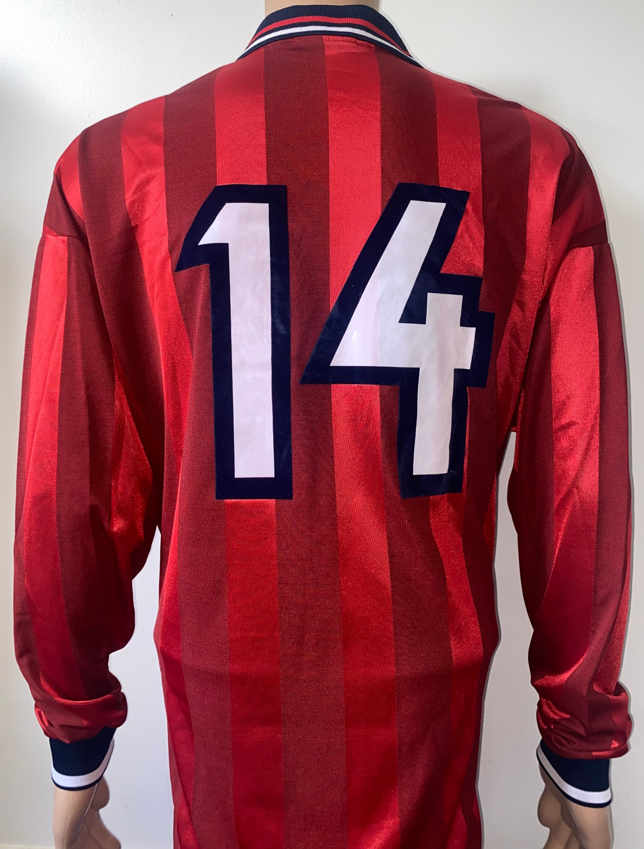 1997 ENGLAND UNDER 21 MATCH WORN UMBRO AWAY SHIRT #14