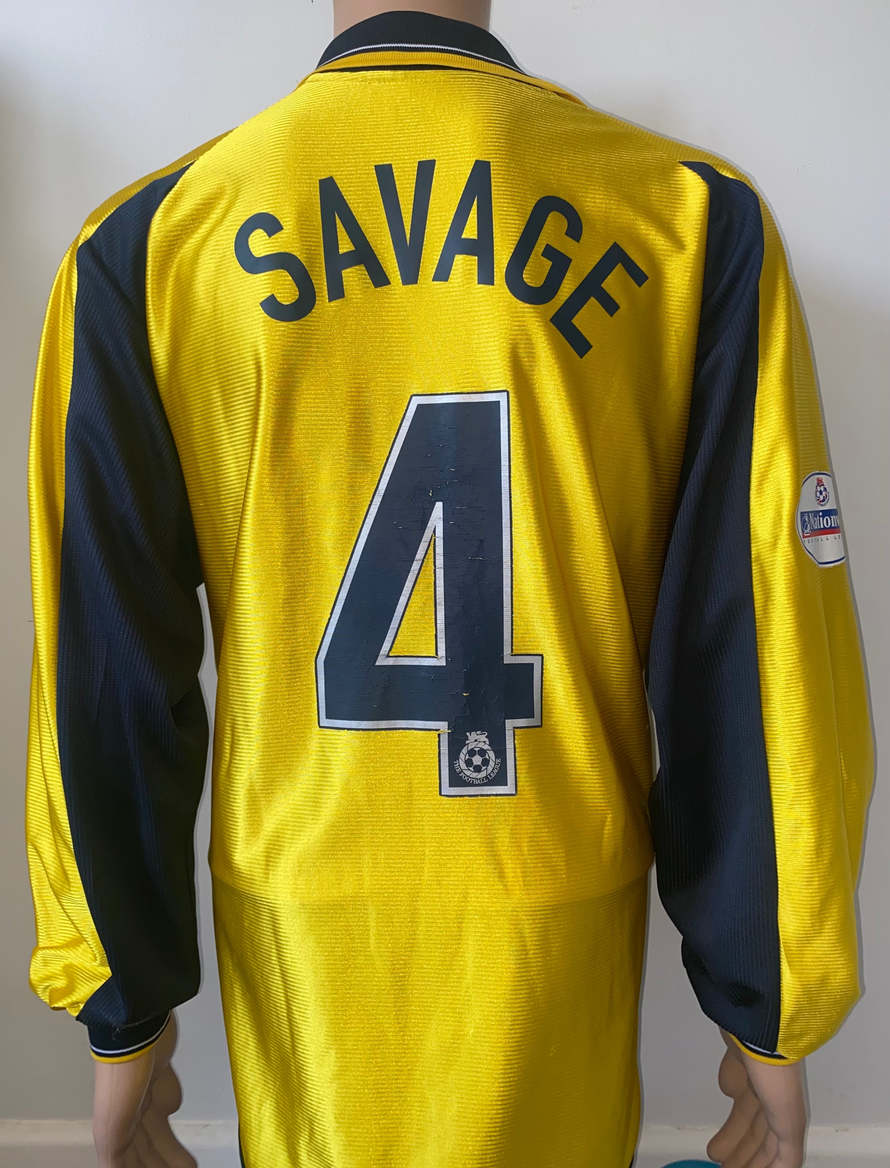 2001/02 OXFORD UNITED MATCH WORN HOME SHIRT (SAVAGE #4)