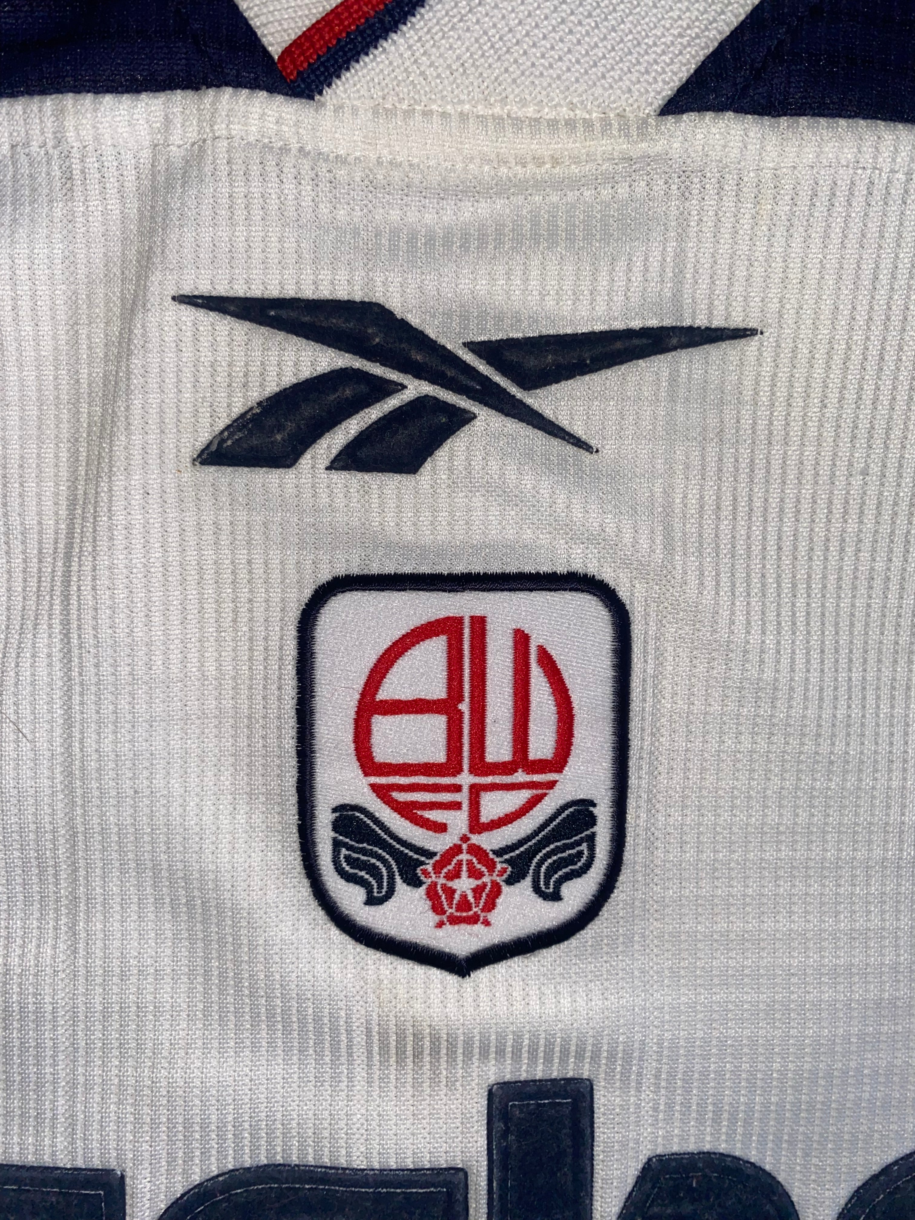 2000/01 BOLTON WANDERERS MATCH WORN HOME SHIRT (FARRELLY #23)
