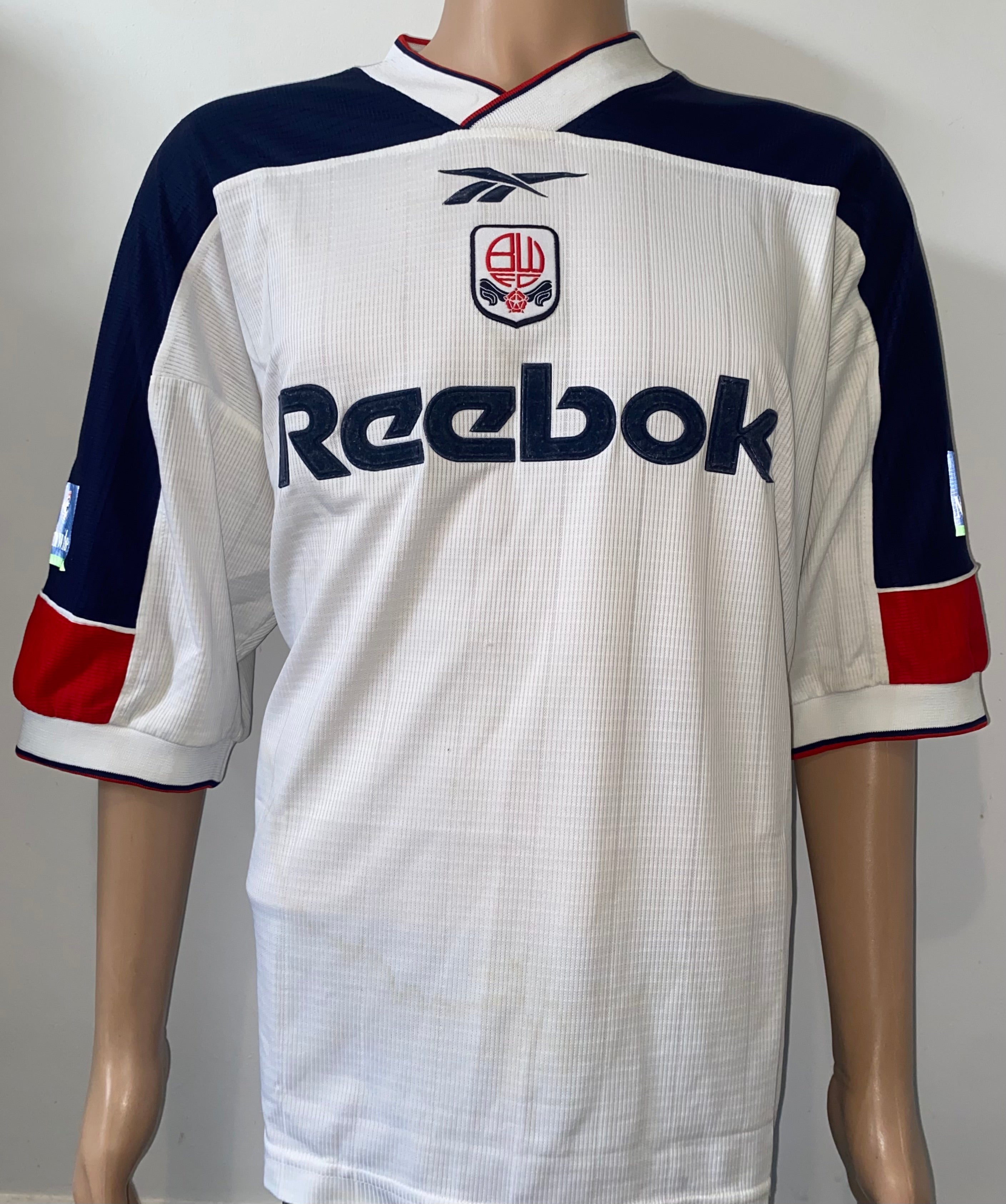 2000/01 BOLTON WANDERERS MATCH WORN HOME SHIRT (FARRELLY #23)