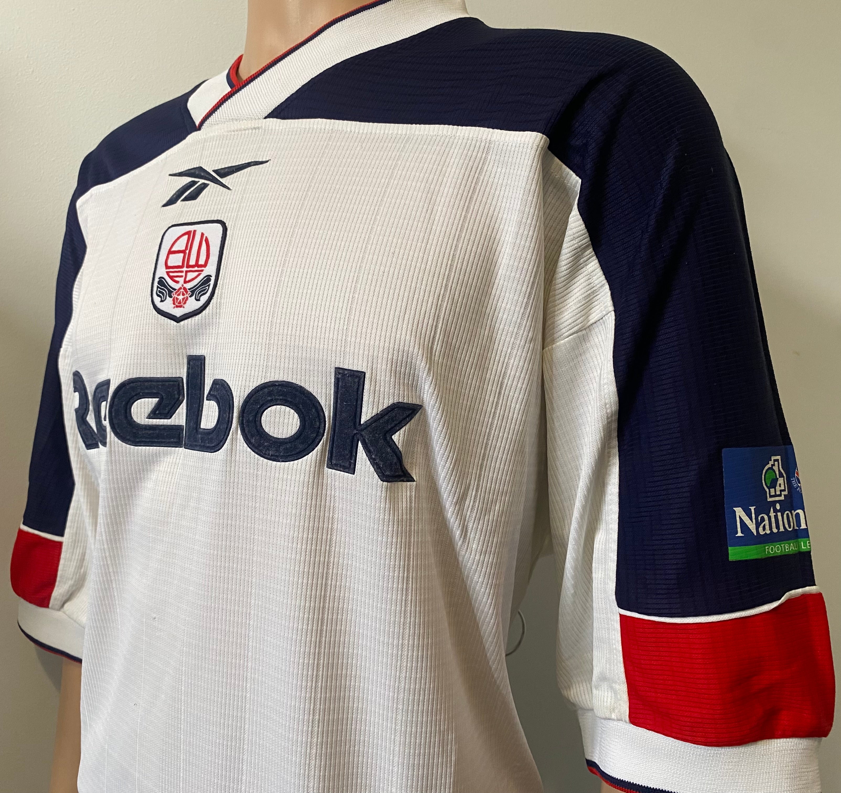 2000/01 BOLTON WANDERERS MATCH WORN HOME SHIRT (FARRELLY #23)