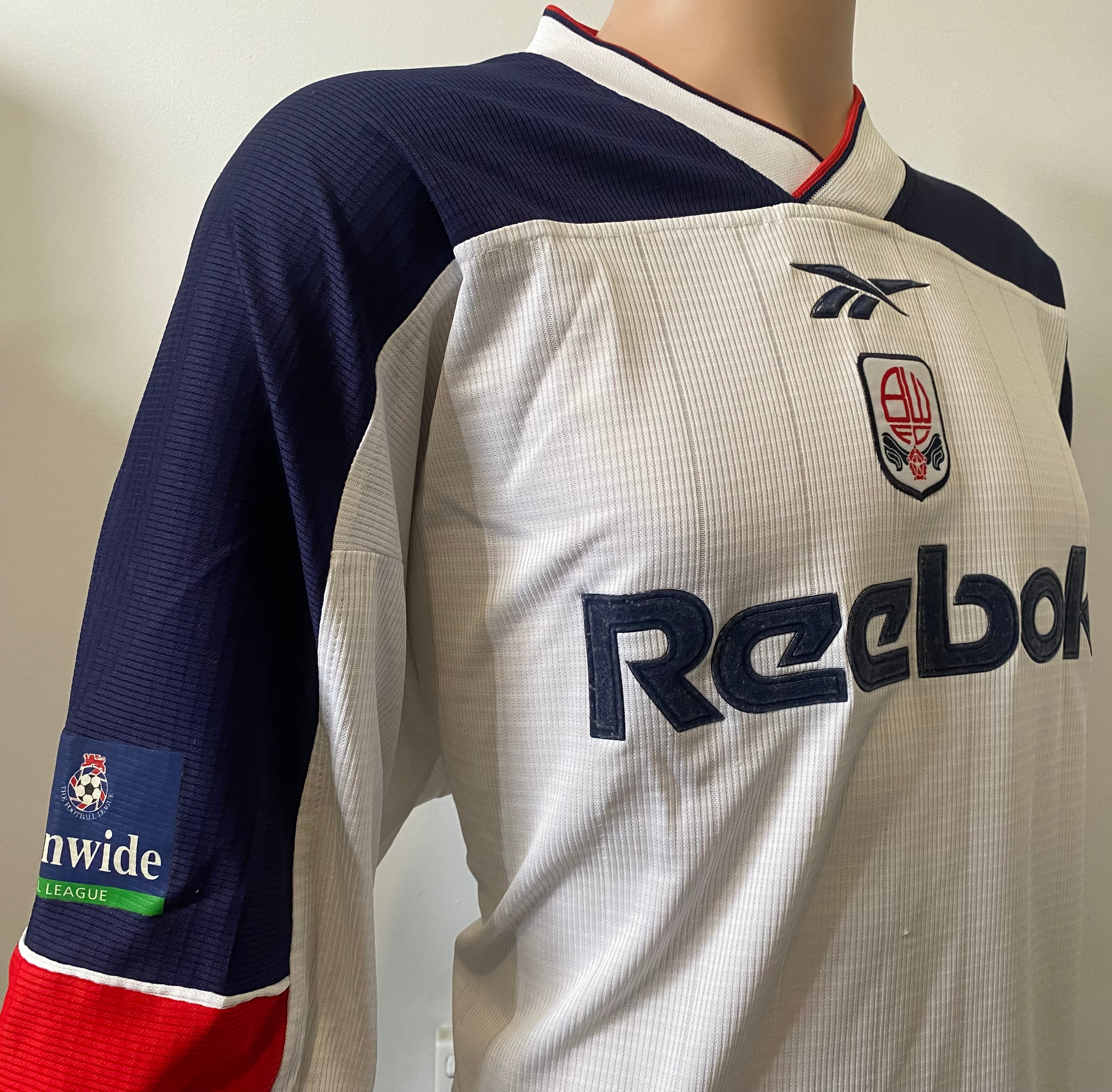 2000/01 BOLTON WANDERERS MATCH WORN HOME SHIRT (FARRELLY #23)