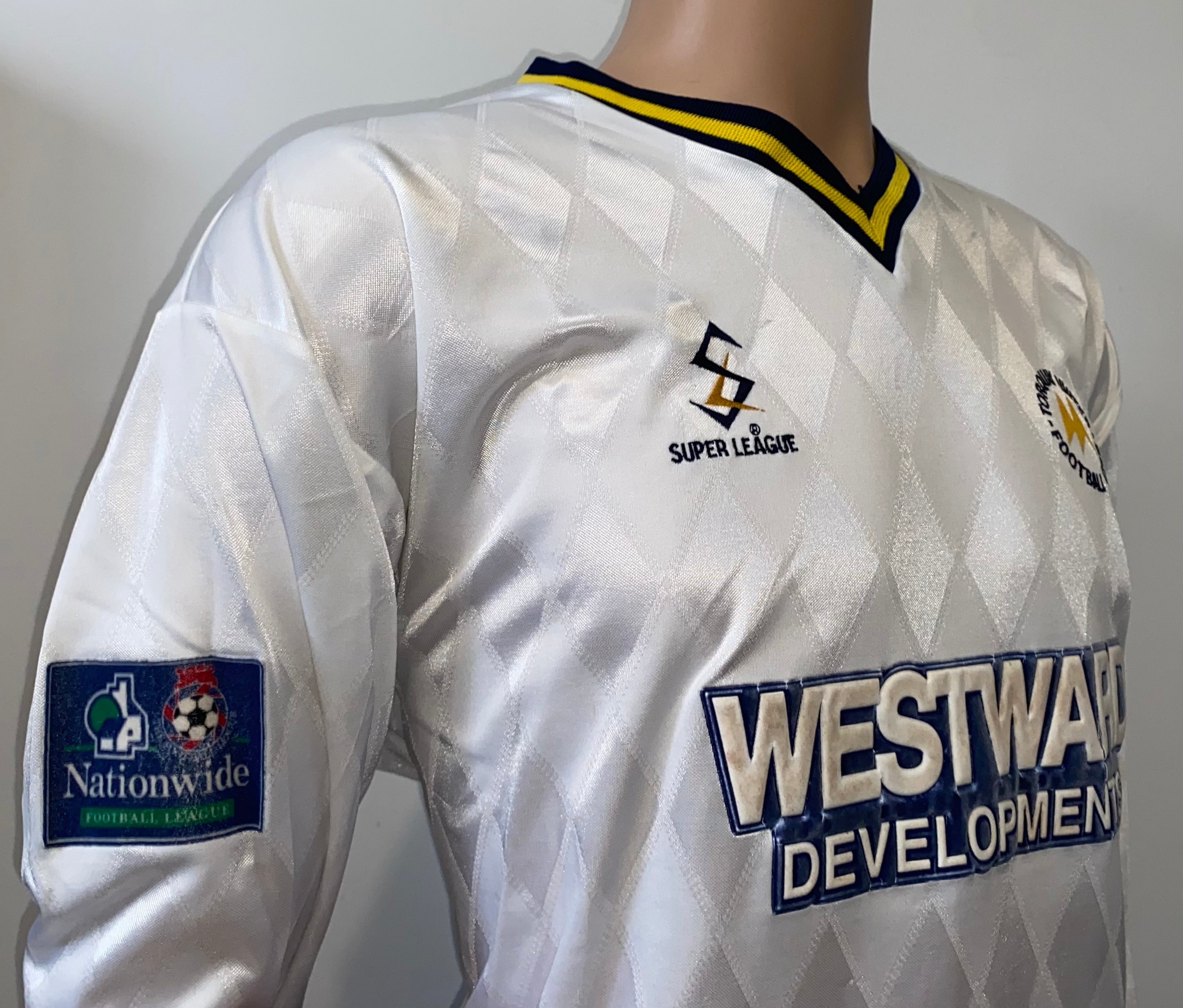 1998/99 TORQUAY UNITED MATCH WORN AWAY SHIRT #9