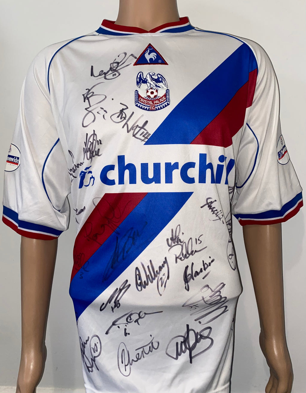 2002/03 CRYSTAL PALACE LE COQ SPORTIF MATCH WORN AWAY SHIRT (FLEMING #2)