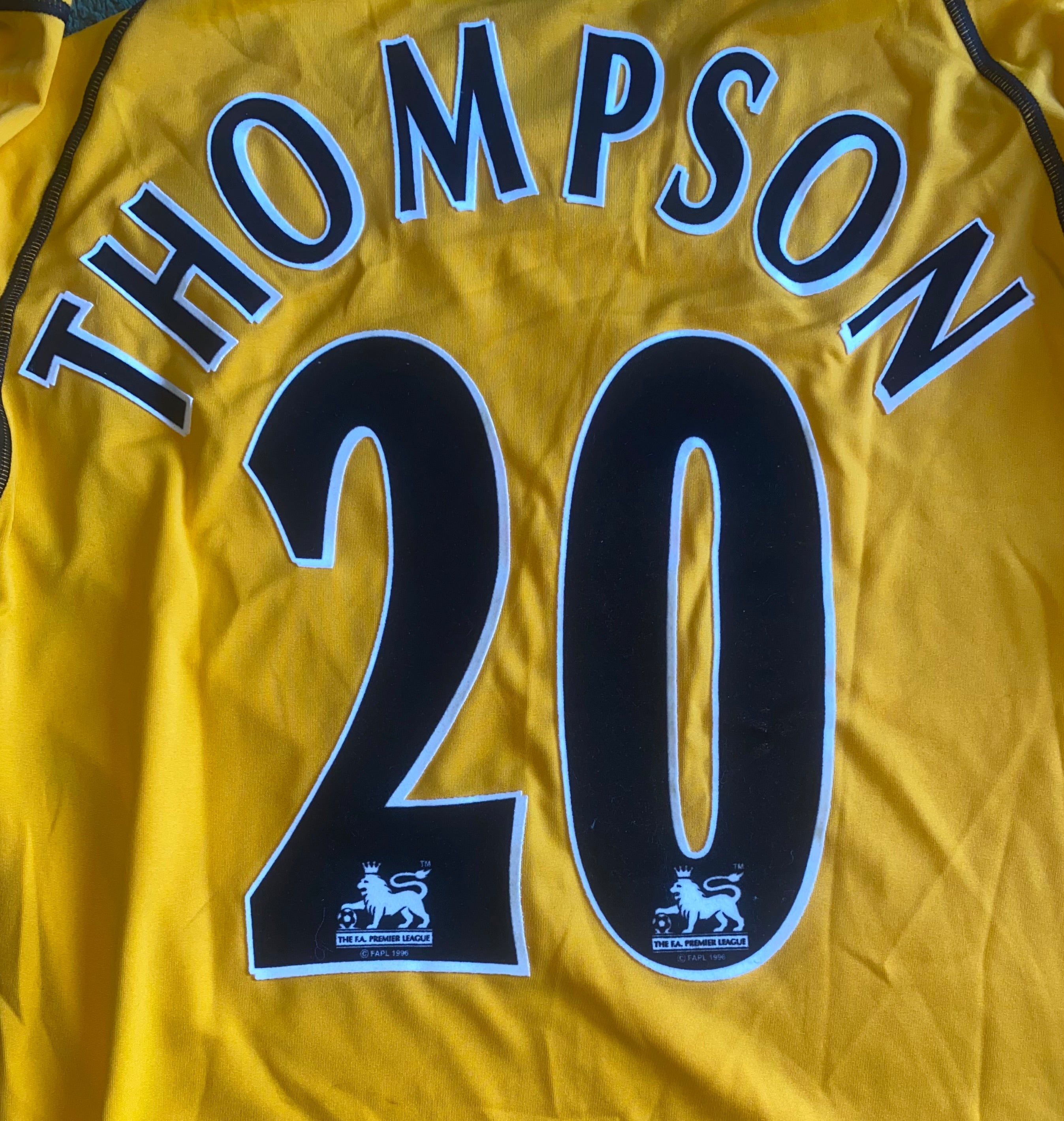 2003/04 BLACKBURN ROVERS MATCH WORN AWAY SHIRT (DAVID THOMPSON #20)