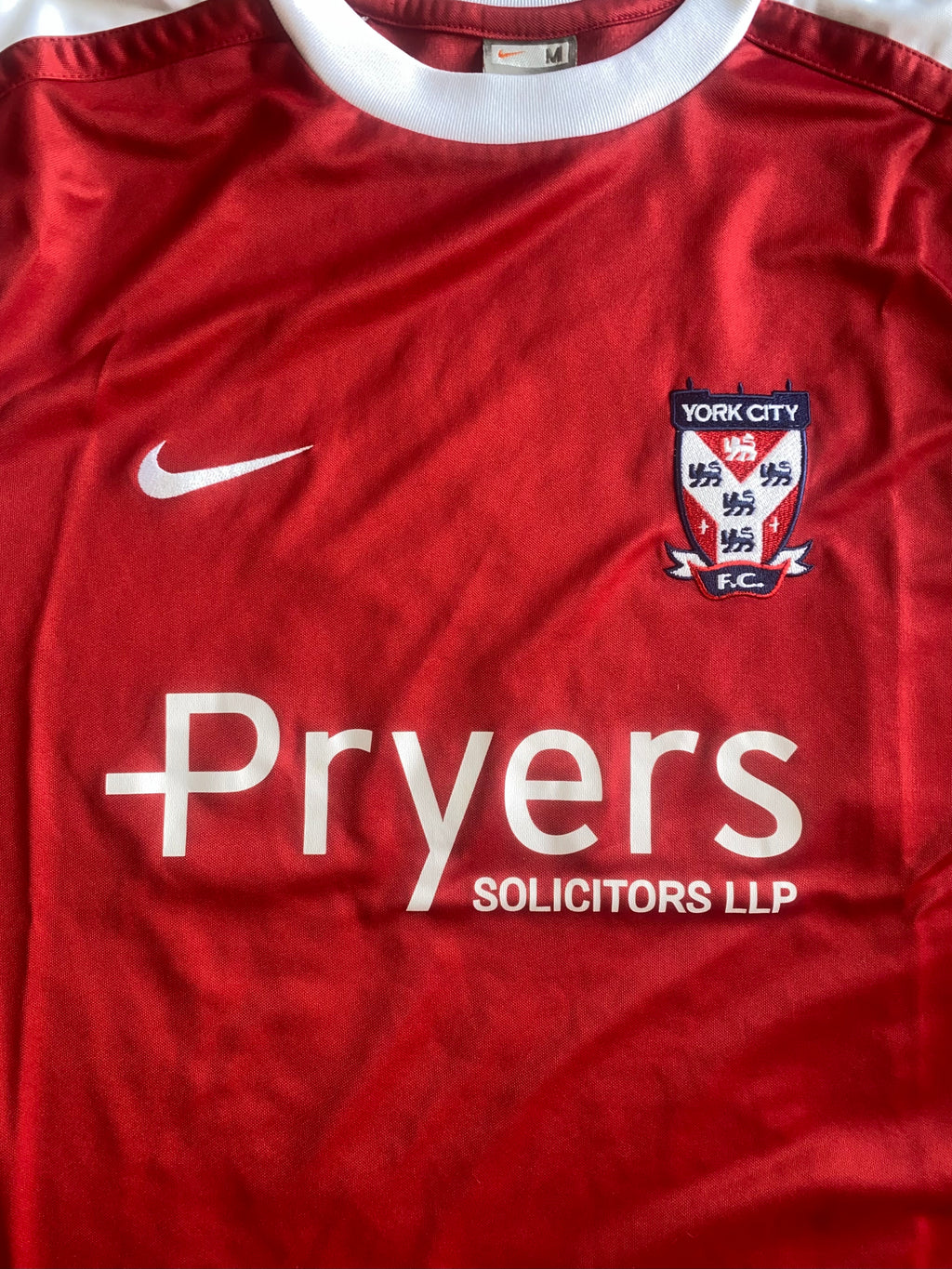 2010/11 YORK CITY MATCH WORN HOME SHIRT (MCDERMOTT #23)