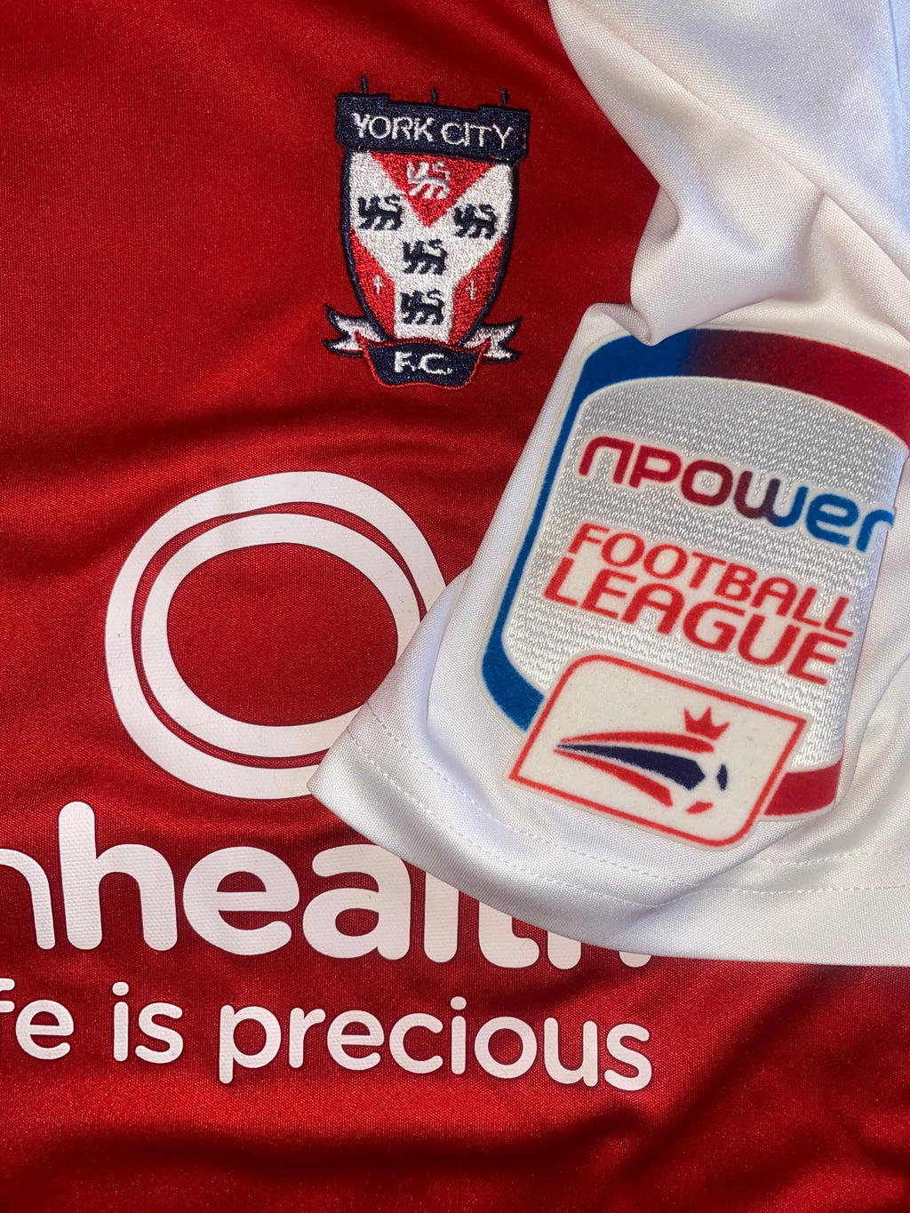 2012/13 YORK CITY MATCH WORN HOME SHIRT (MCREADY #15)