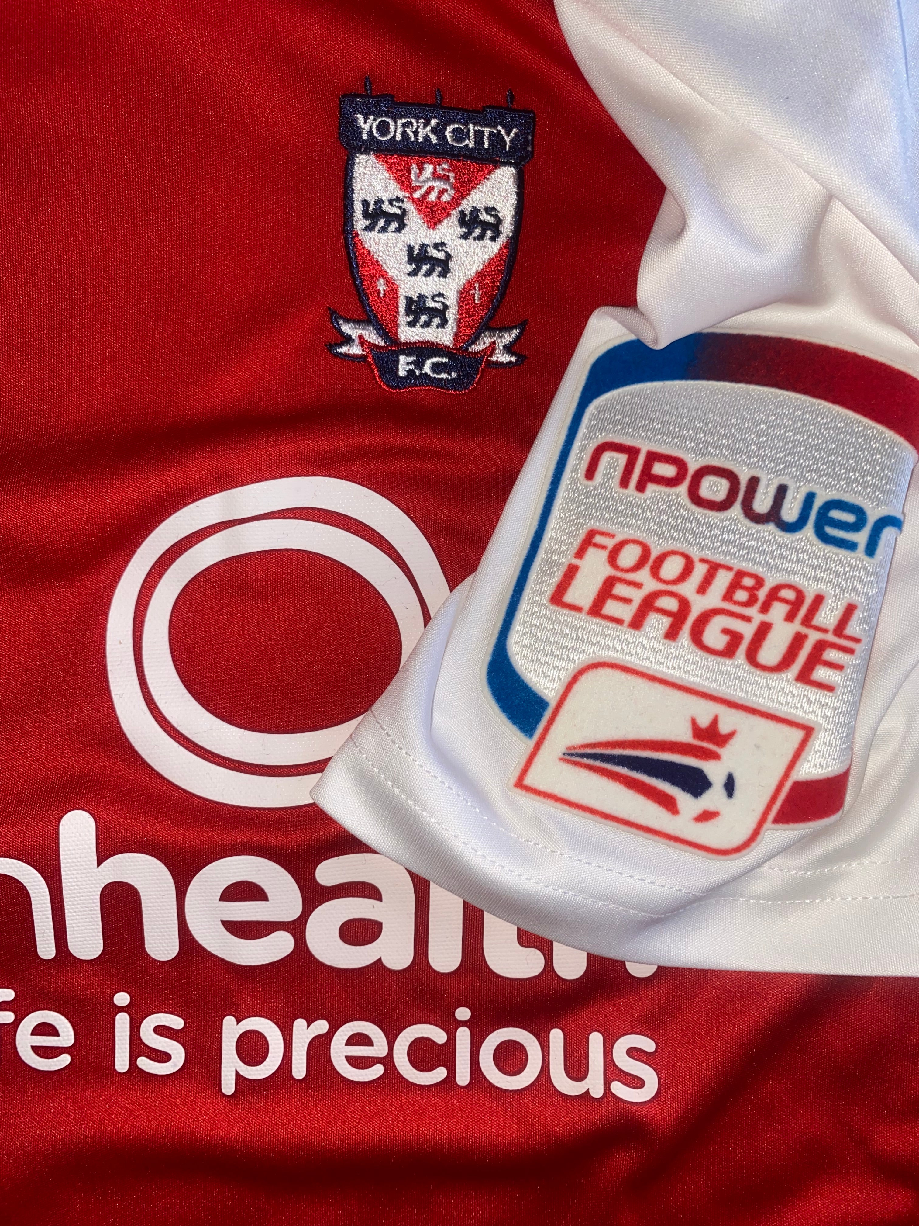 2012/13 YORK CITY MATCH WORN HOME SHIRT (MCREADY #15)