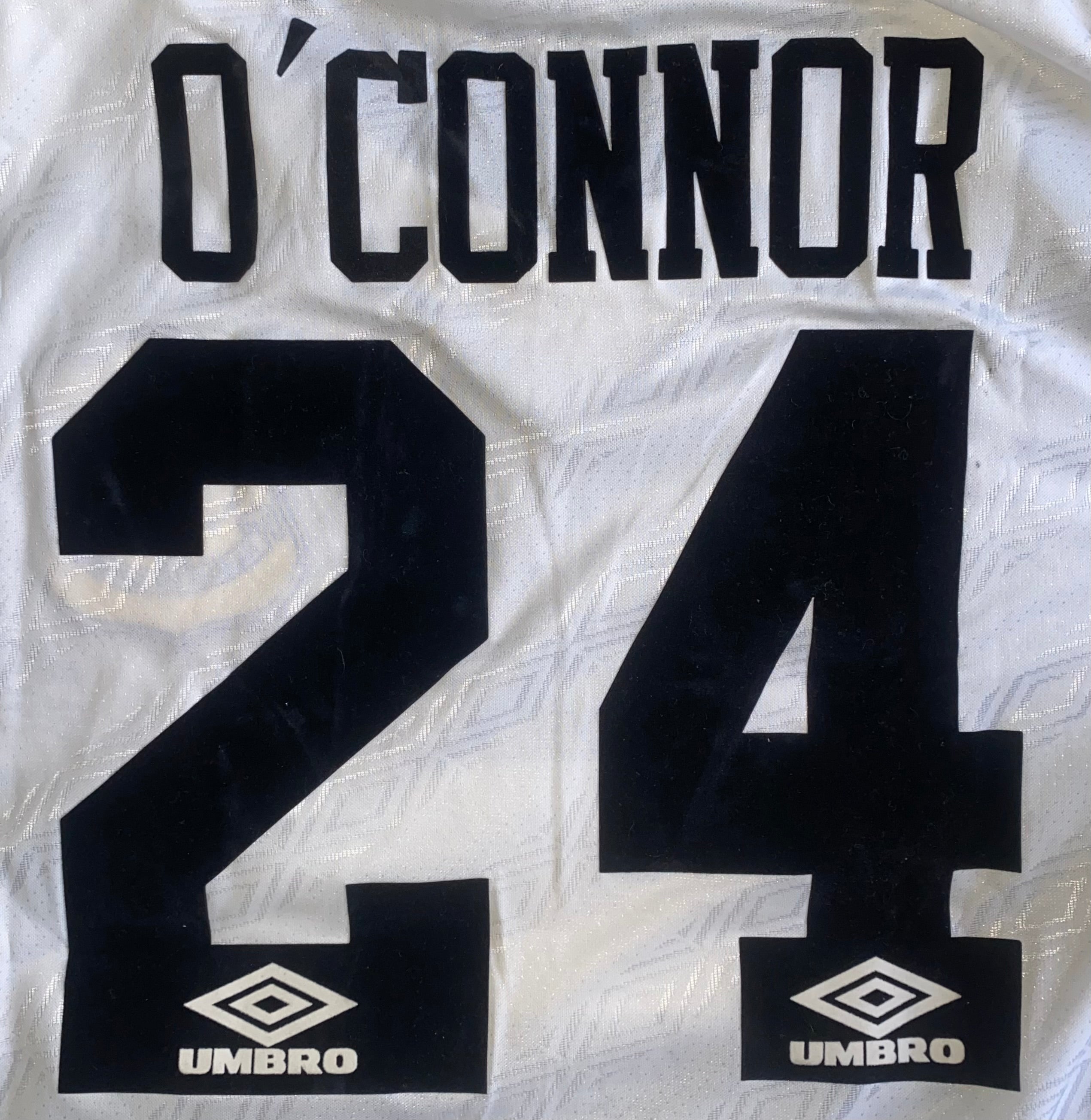 1995/96 EVERTON MATCH WORN AWAY SHIRT (O’CONNOR #24)