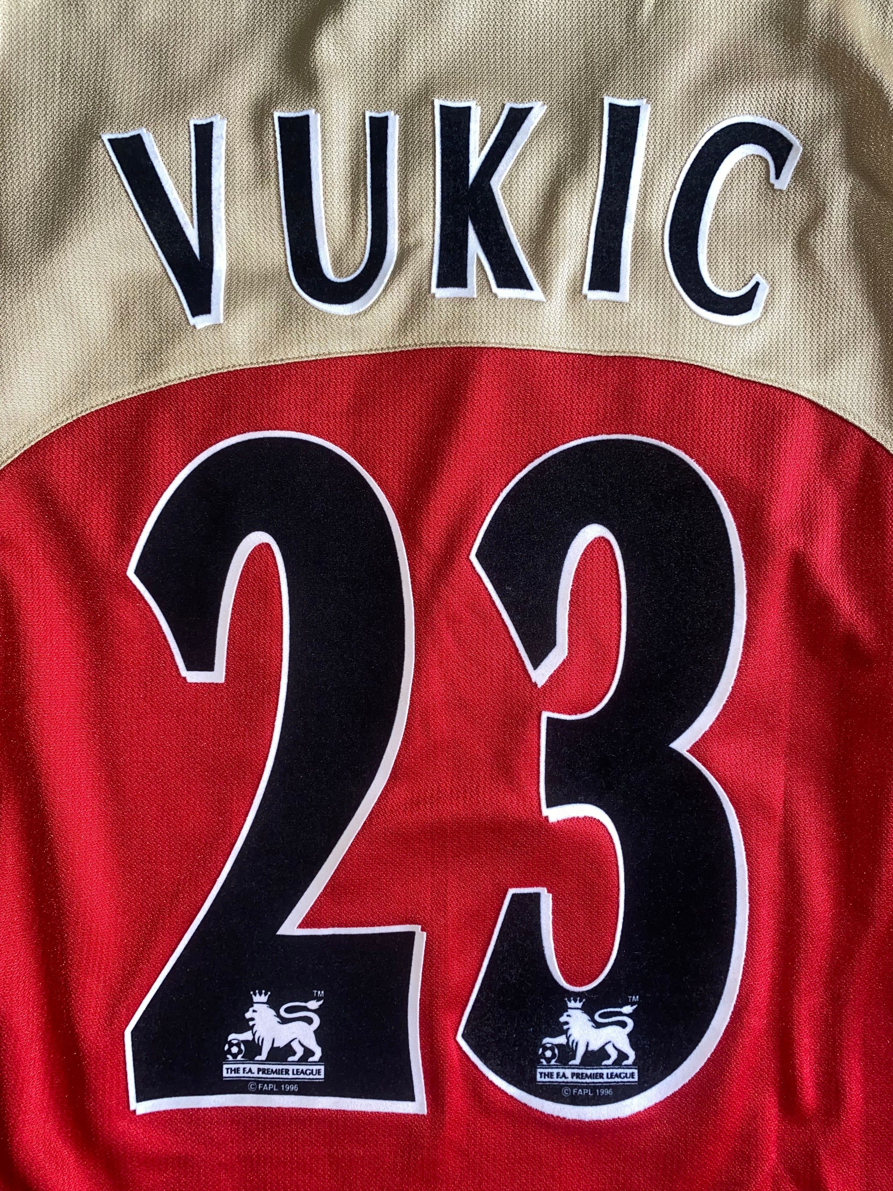 2005/06 PORTSMOUTH MATCH WORN AWAY SHIRT (VUKIC #23)
