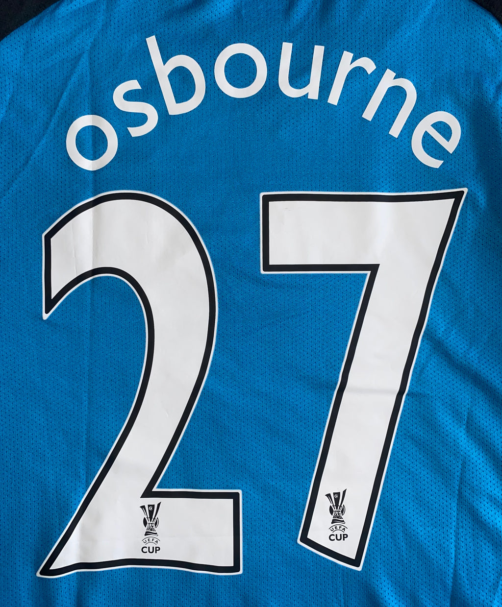 2008/09 ASTON VILLA UEFA CUP MATCH AWAY ISSUE SHIRT (OSBOURNE 27)
