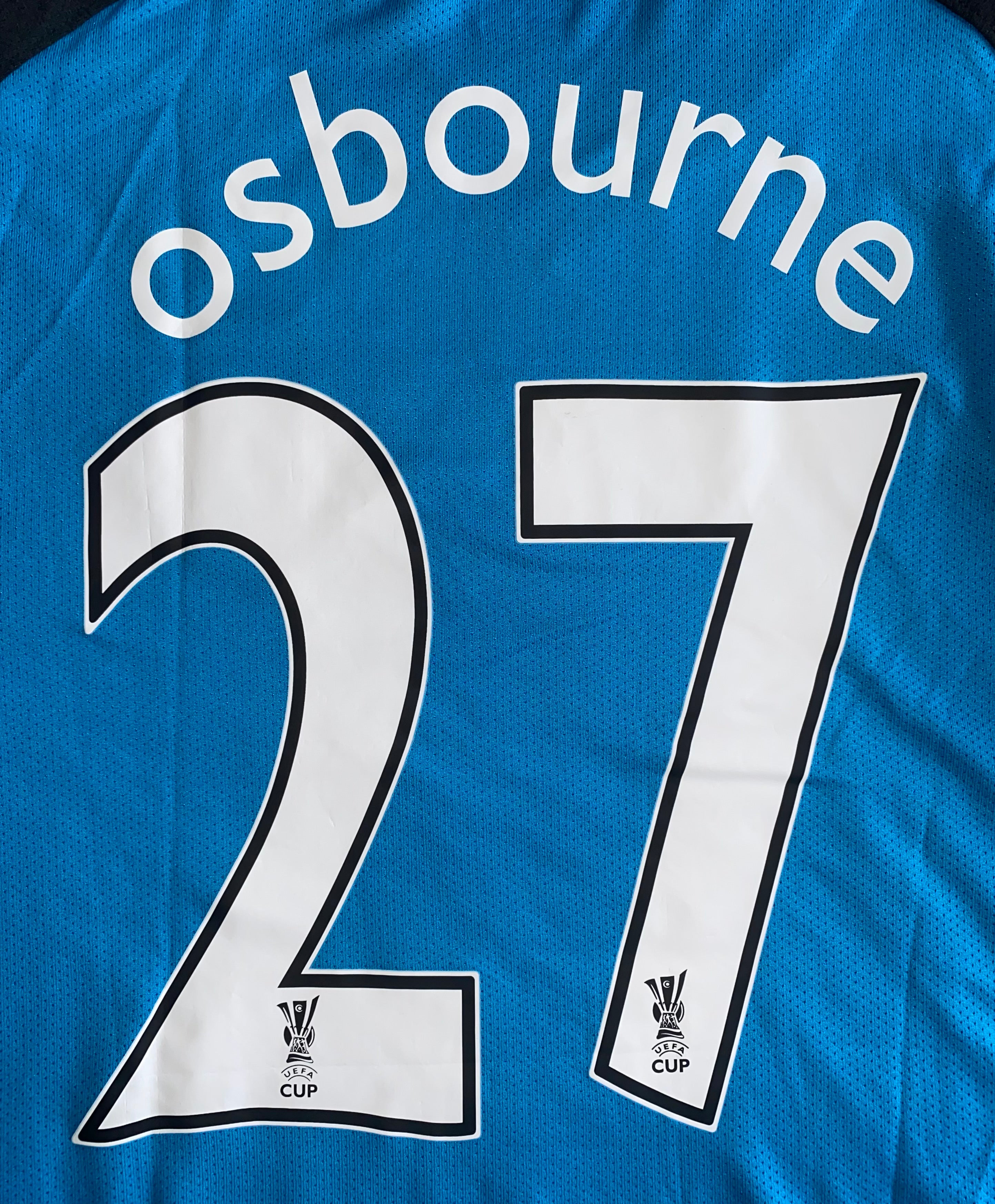 2008/09 ASTON VILLA UEFA CUP MATCH AWAY ISSUE SHIRT (OSBOURNE 27)