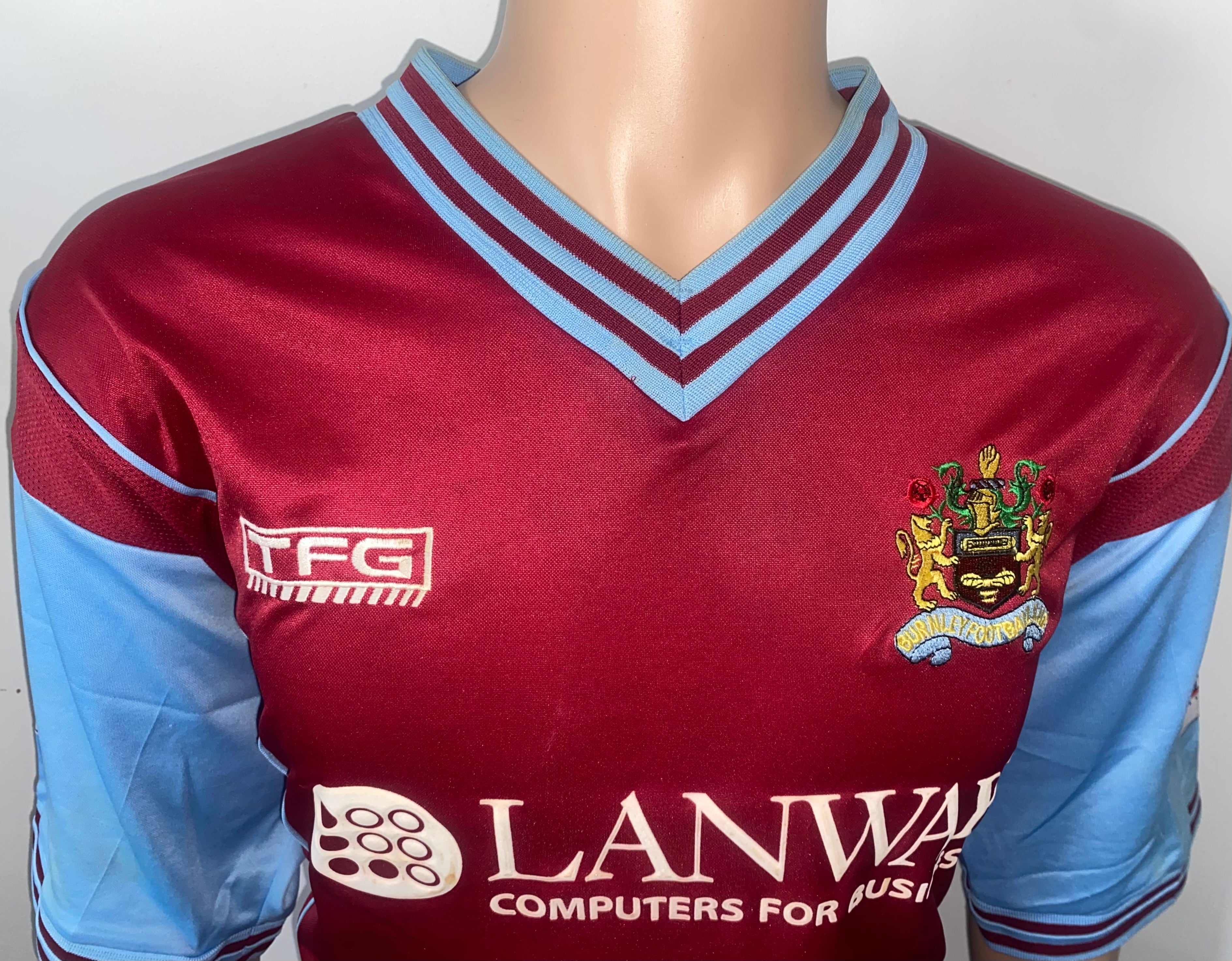 2003/04 BURNLEY MATCH WORN HOME SHIRT (DAVID MAY #5)