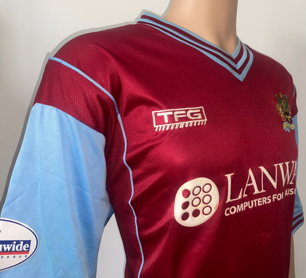 2003/04 BURNLEY MATCH WORN HOME SHIRT (DAVID MAY #5)