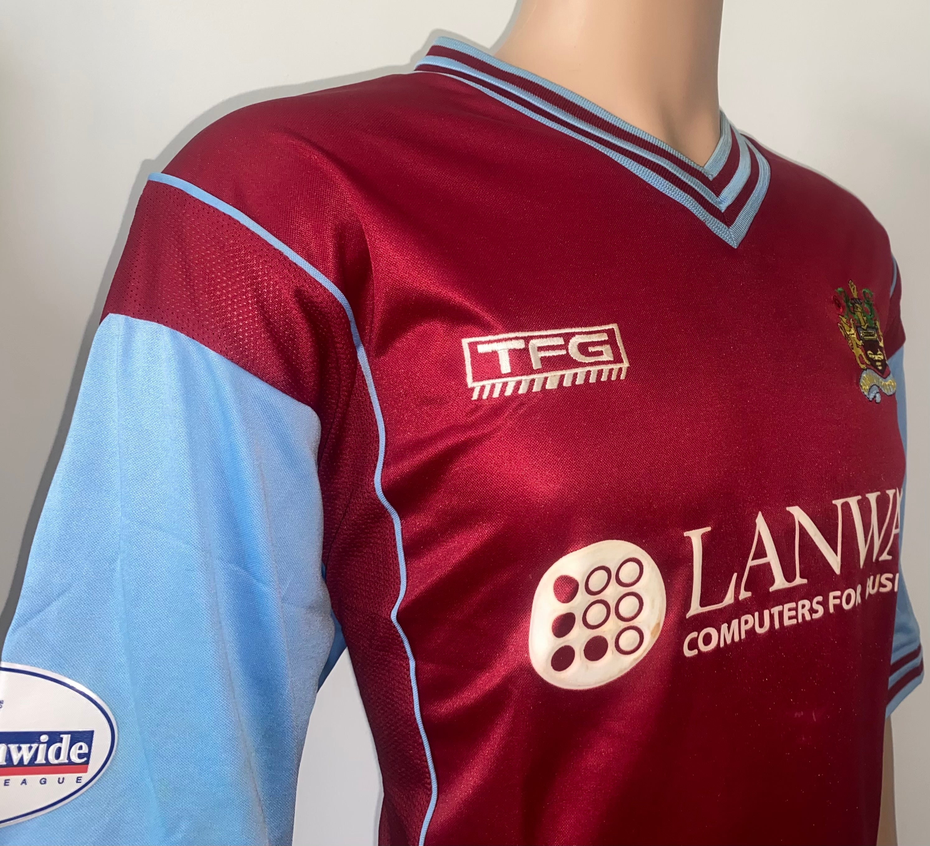 2003/04 BURNLEY MATCH WORN HOME SHIRT (DAVID MAY #5)