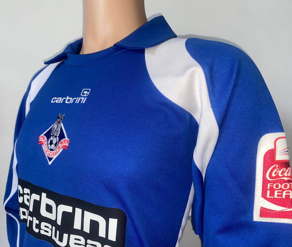 2008/09 OLDHAM ATHLETIC MATCH WORN HOME SHIRT (DAVIES #10)