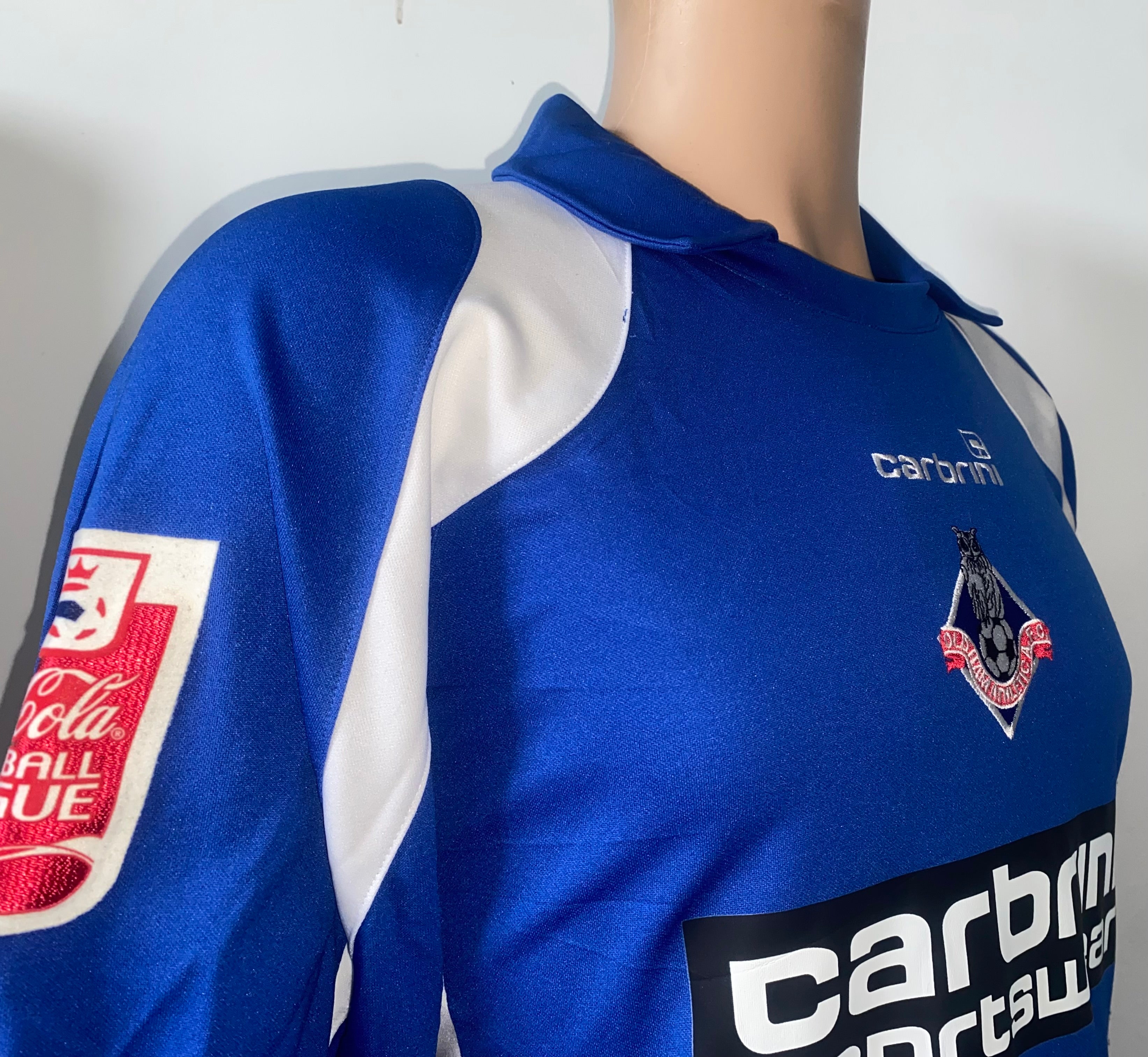 2008/09 OLDHAM ATHLETIC MATCH WORN HOME SHIRT (DAVIES #10)