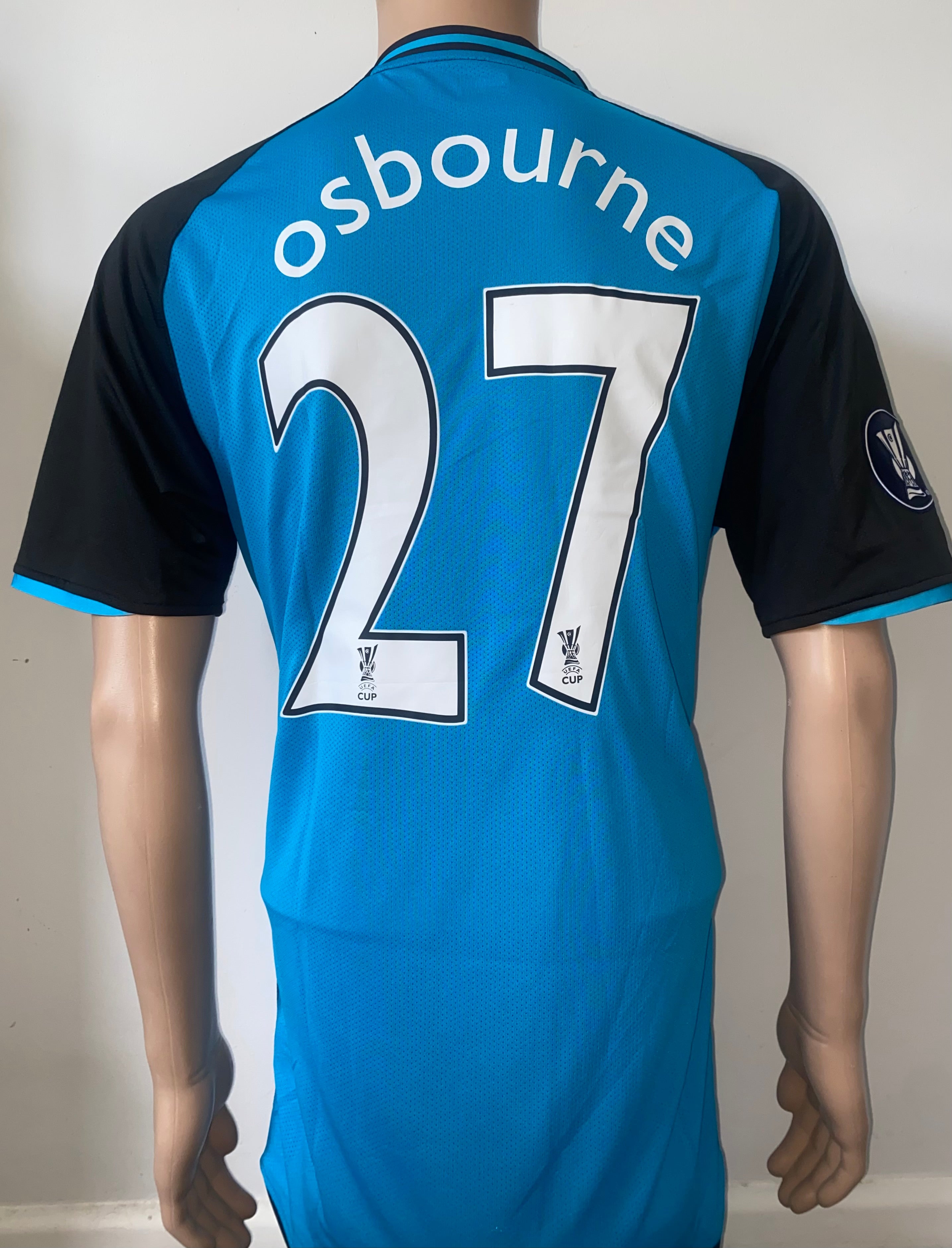 2008/09 ASTON VILLA UEFA CUP MATCH AWAY ISSUE SHIRT (OSBOURNE 27)