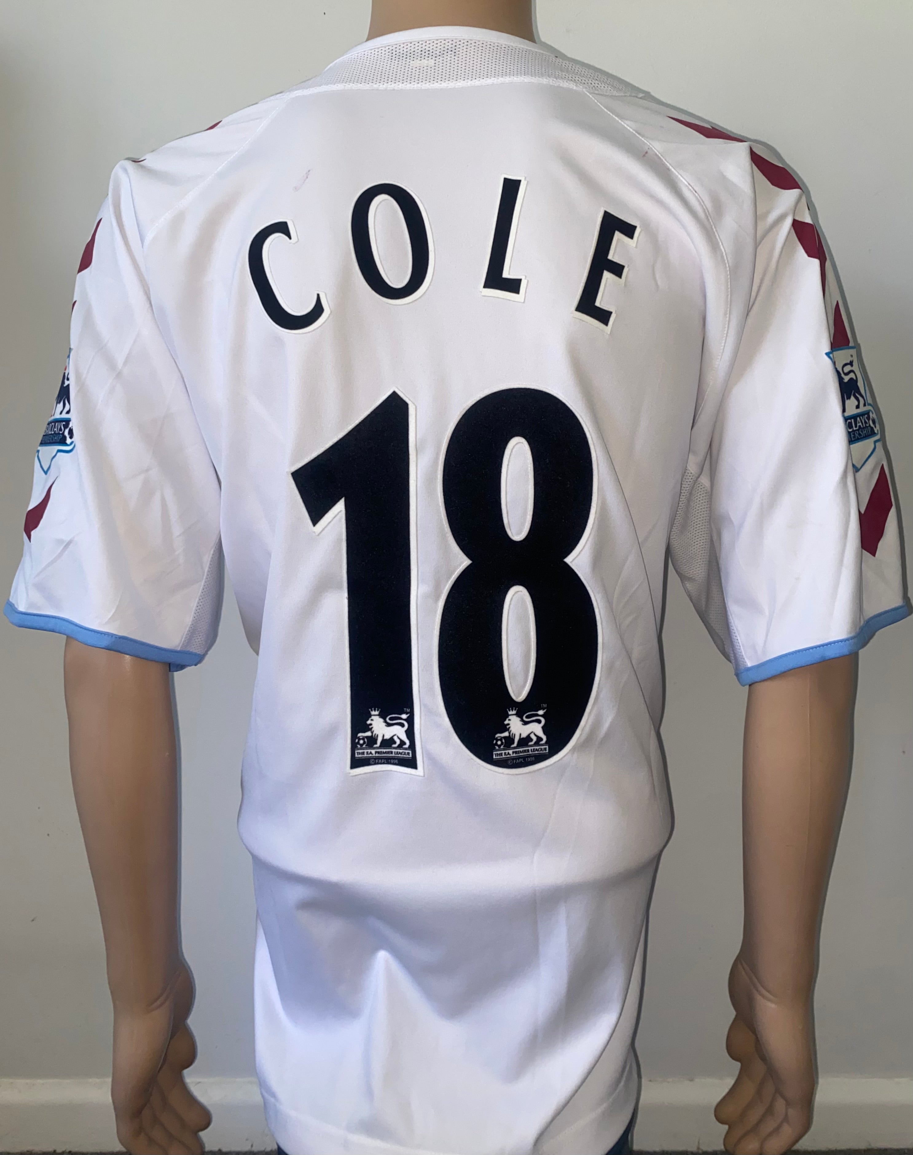 2004/05 ASTON VILLA MATCH WORN AWAY SHIRT (COLE #18)