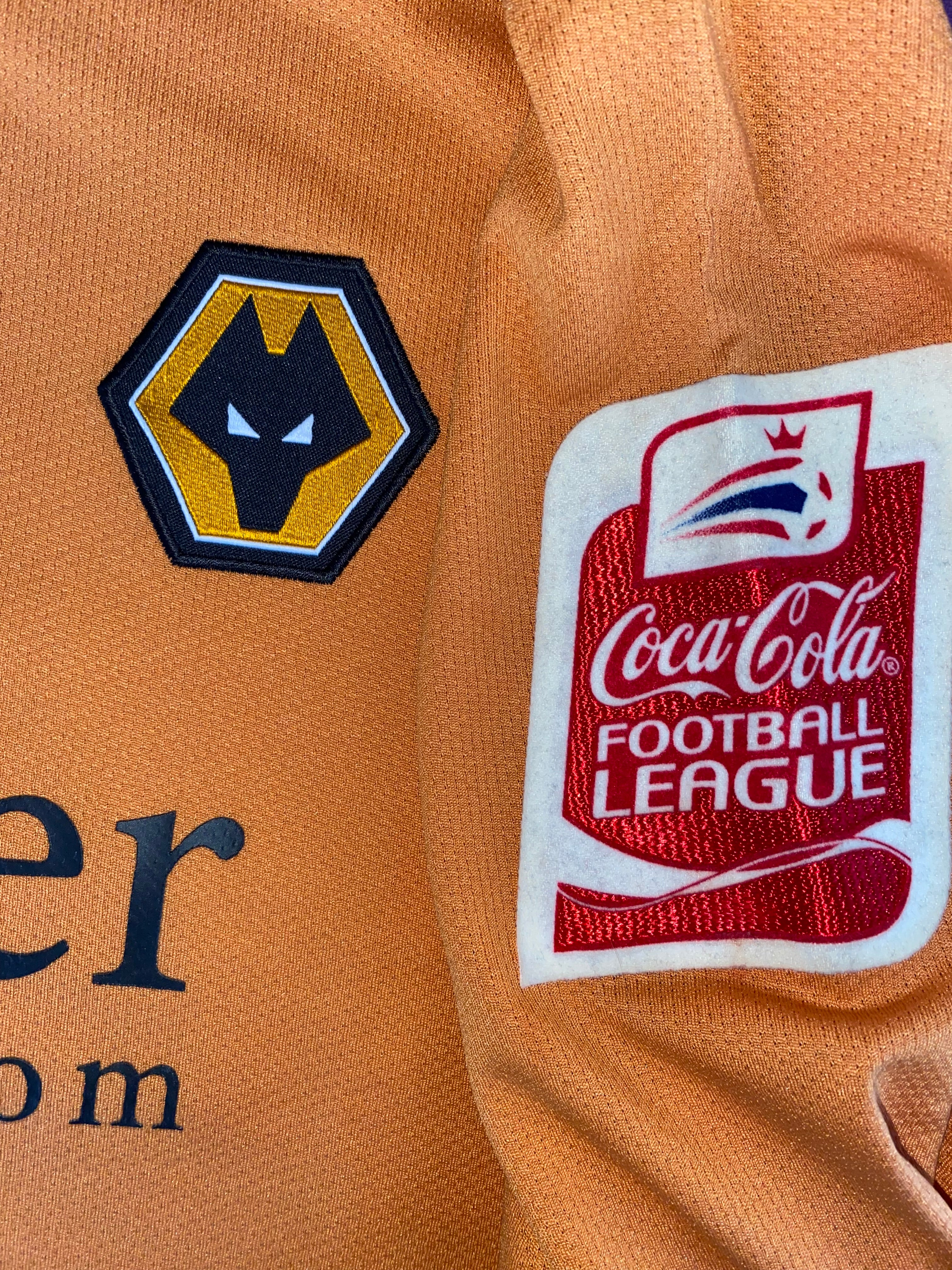 2008/09 WOLVERHAMPTON WANDERERS MATCH ISSUE HOME SHIRT (MALONE #42)