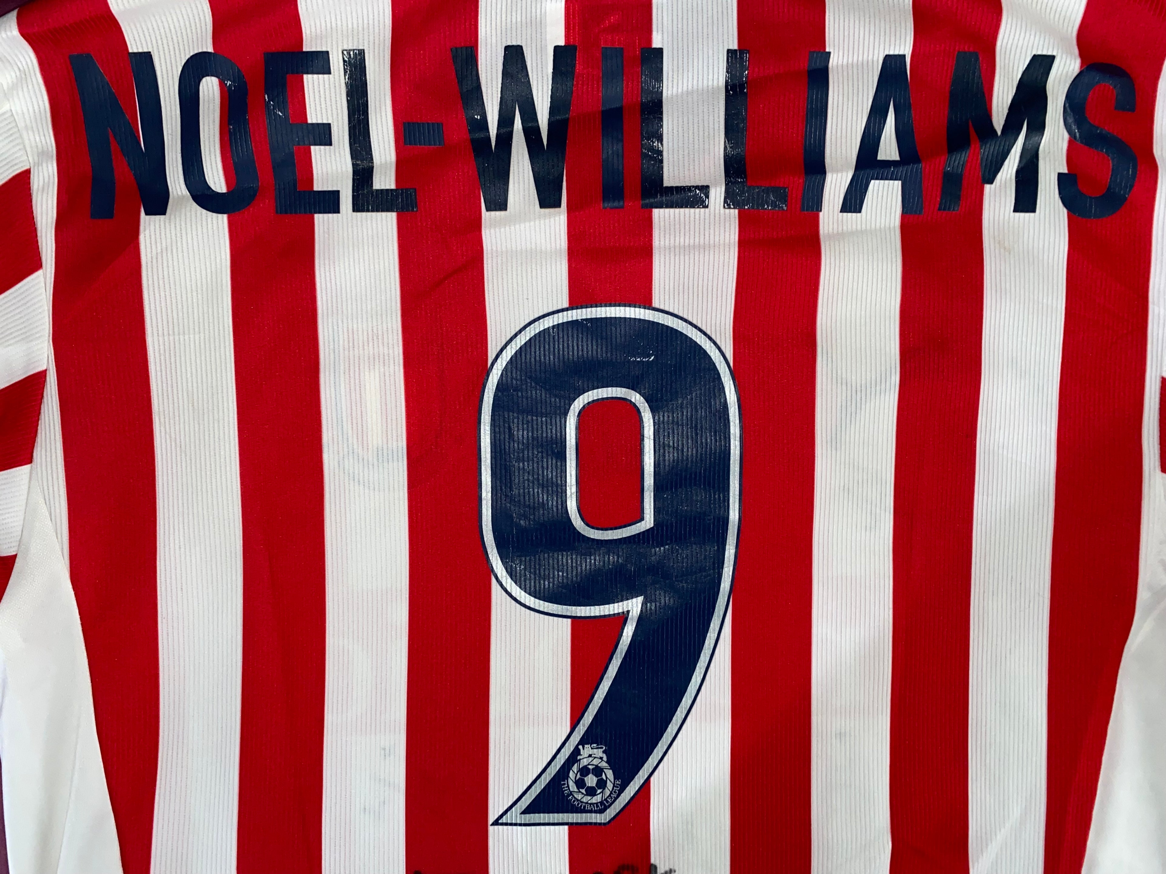 2004/05 STOKE CITY HOME MATCH WORN SHIRT (NOEL-WILLIAMS #9)