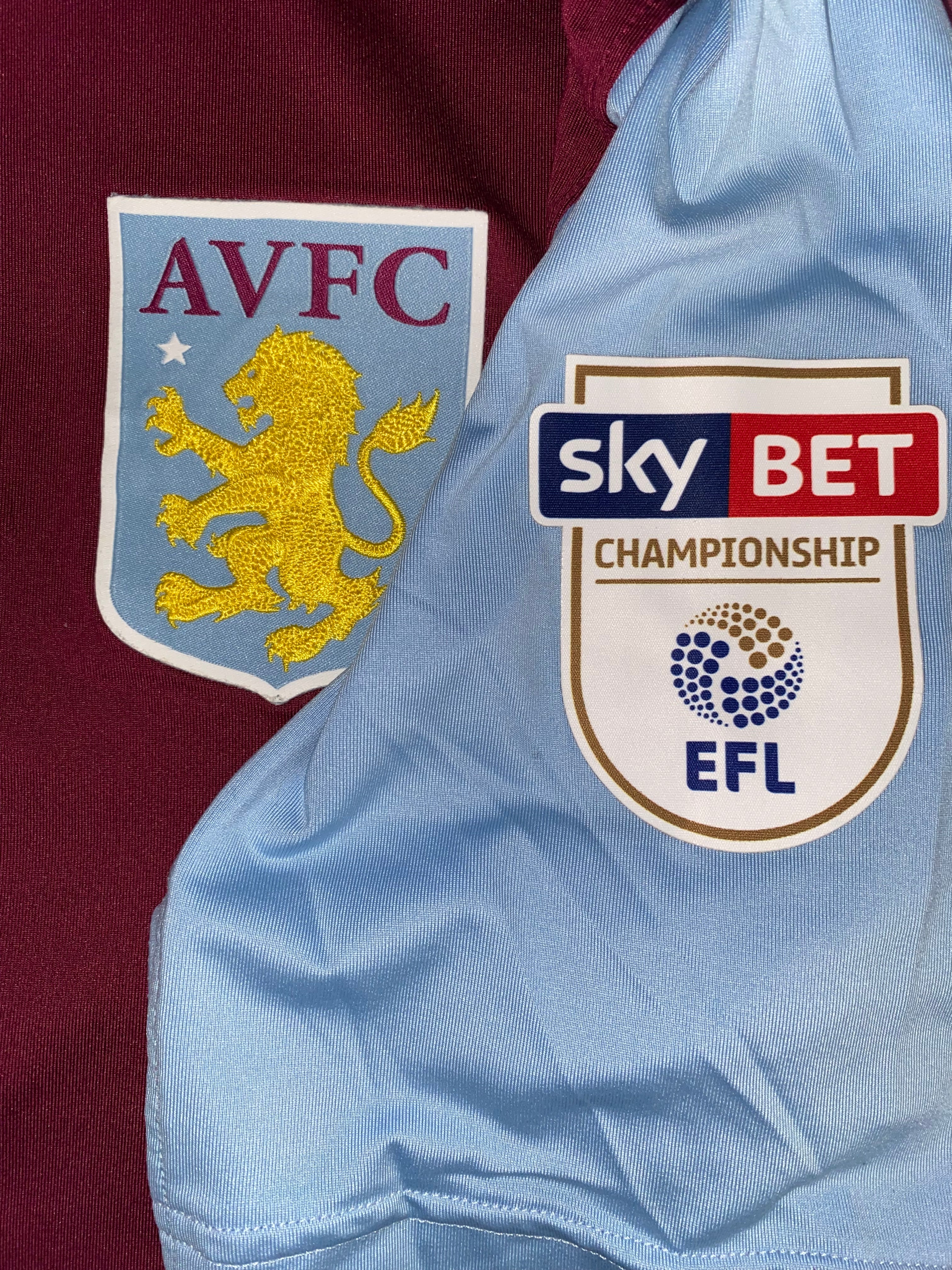 2016/17 ASTON VILLA MATCH ISSUE HOME SHIRT (GESTEDE #14)