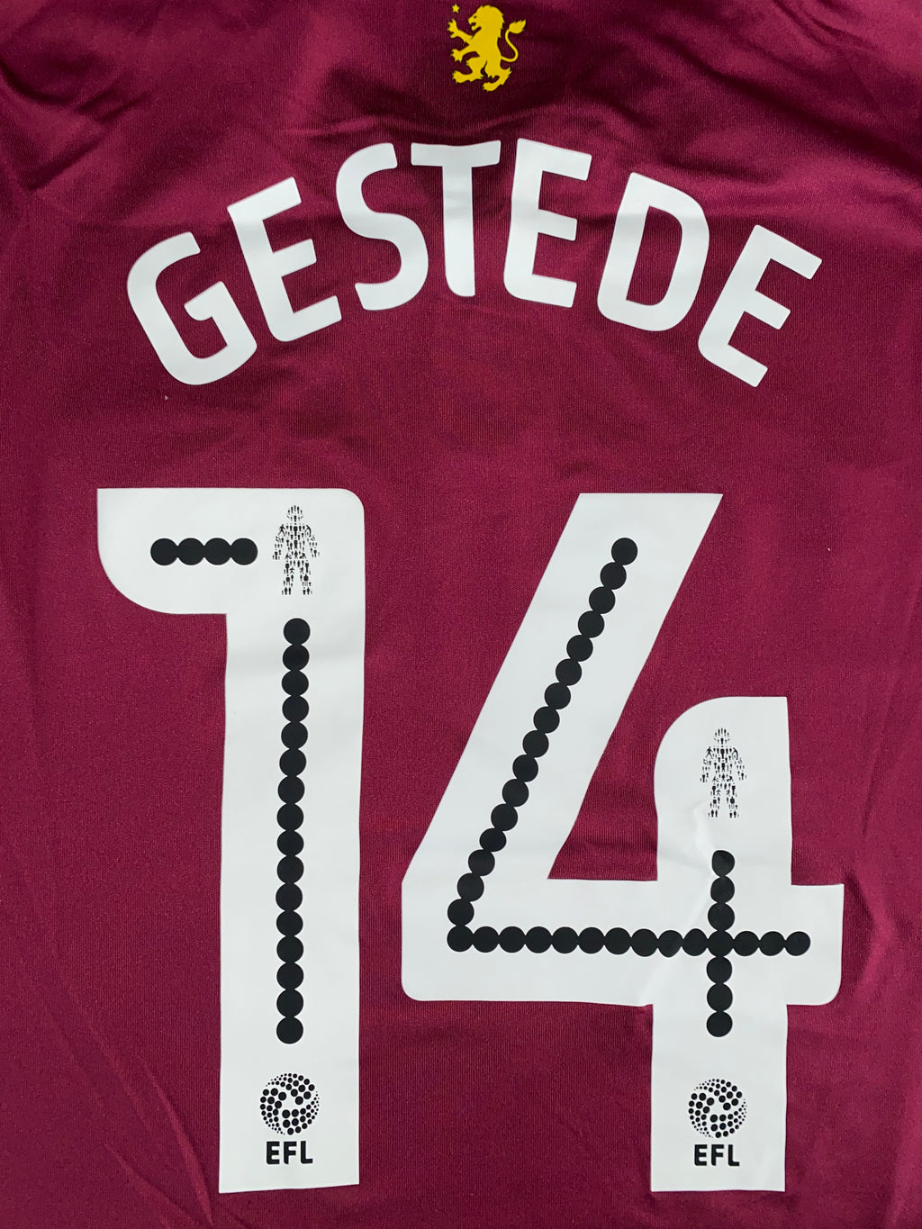 2016/17 ASTON VILLA MATCH ISSUE HOME SHIRT (GESTEDE #14)