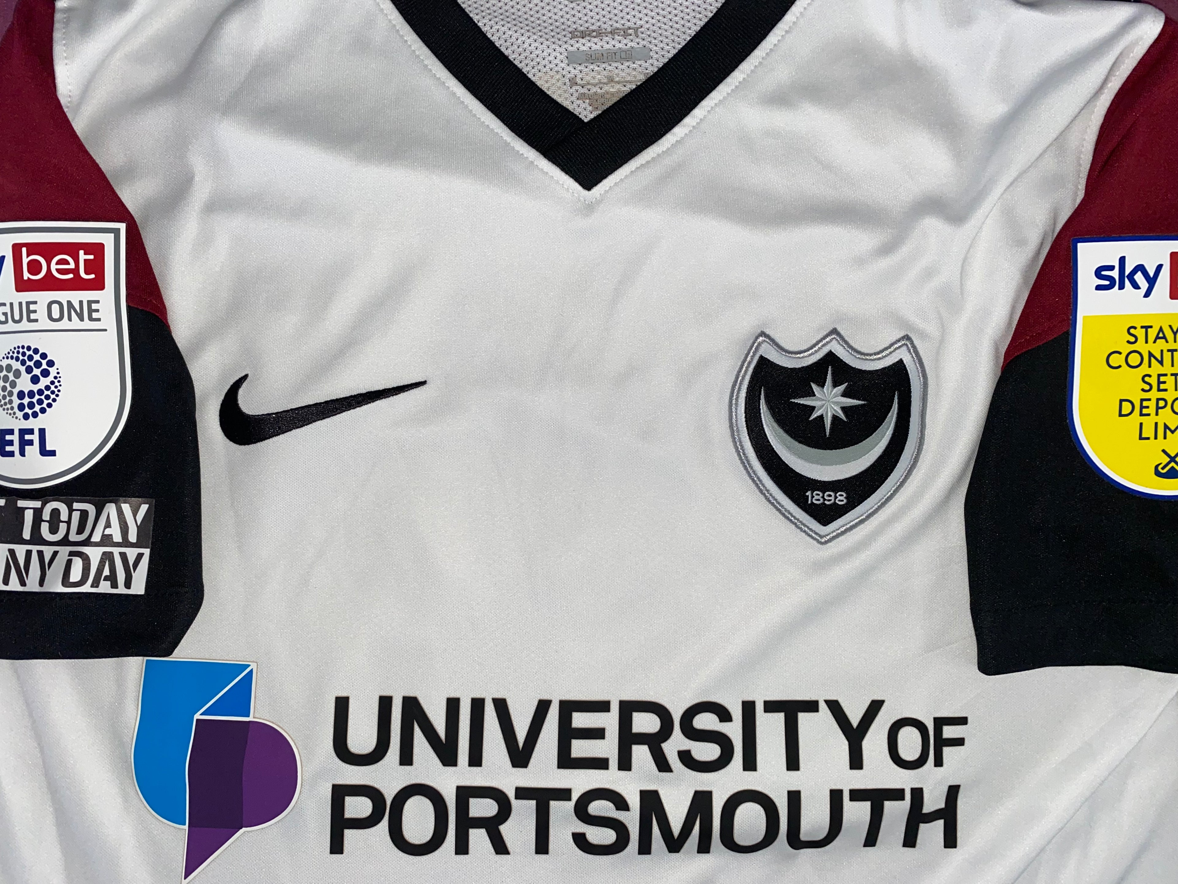 2021/22 PORTSMOUTH MATCH WORN AWAY SHIRT (HARNESS #10)