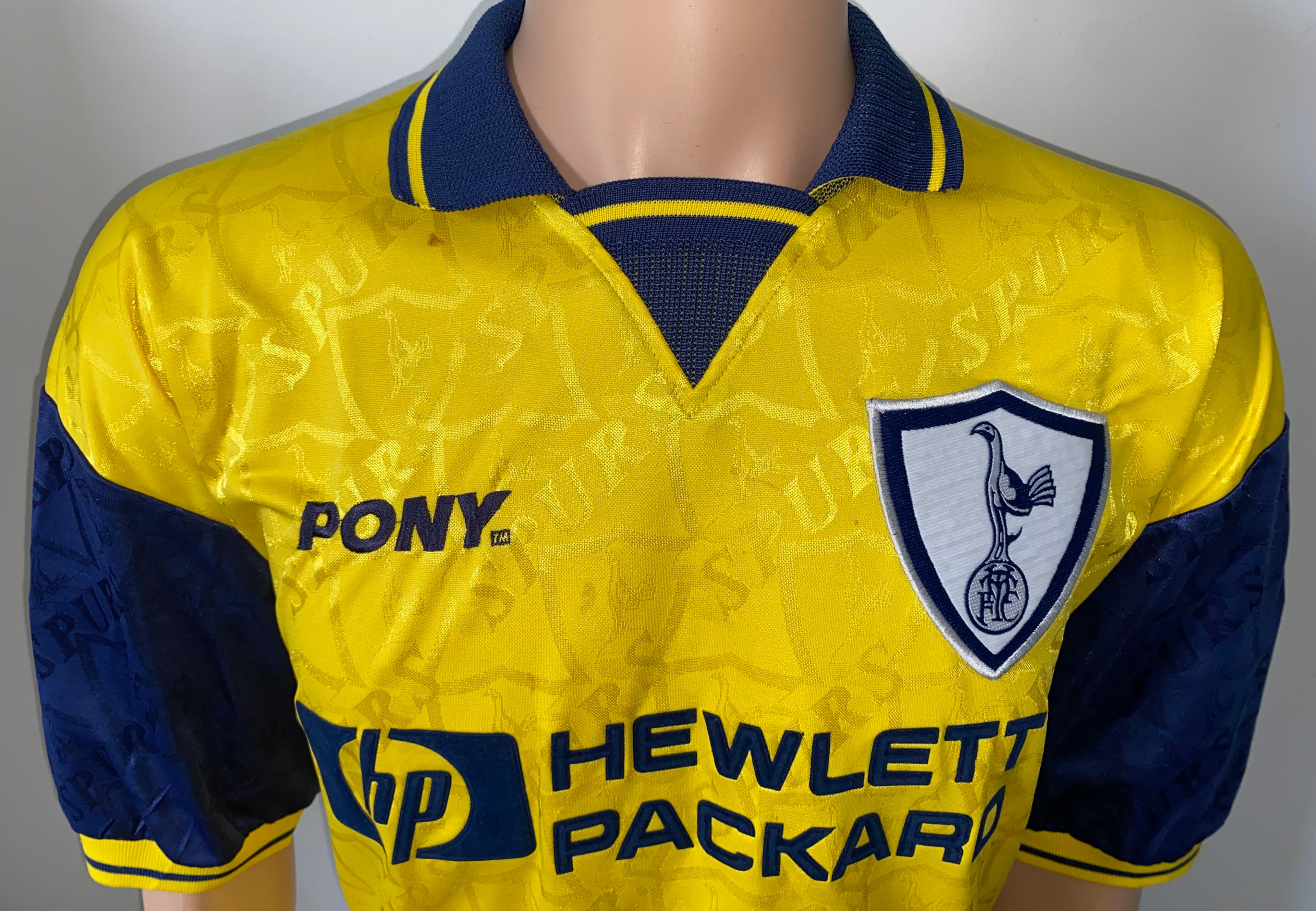1996/97 TOTTENHAM HOTSPUR MATCH WORN AWAY SHIRT (FENN #20)