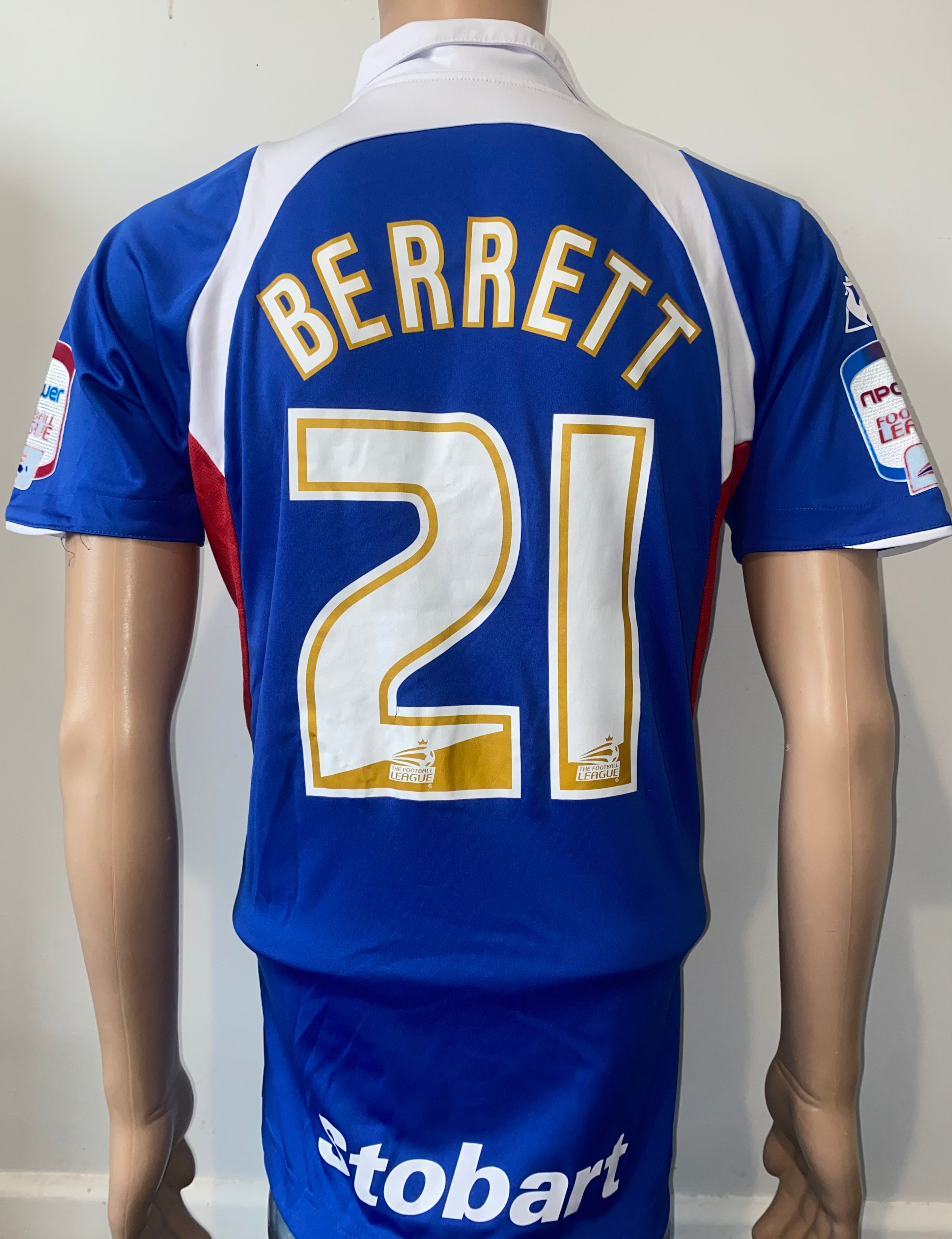 2010/11 MATCH WORN CARLISLE UNITED HOME SHIRT (BERRETT #21)