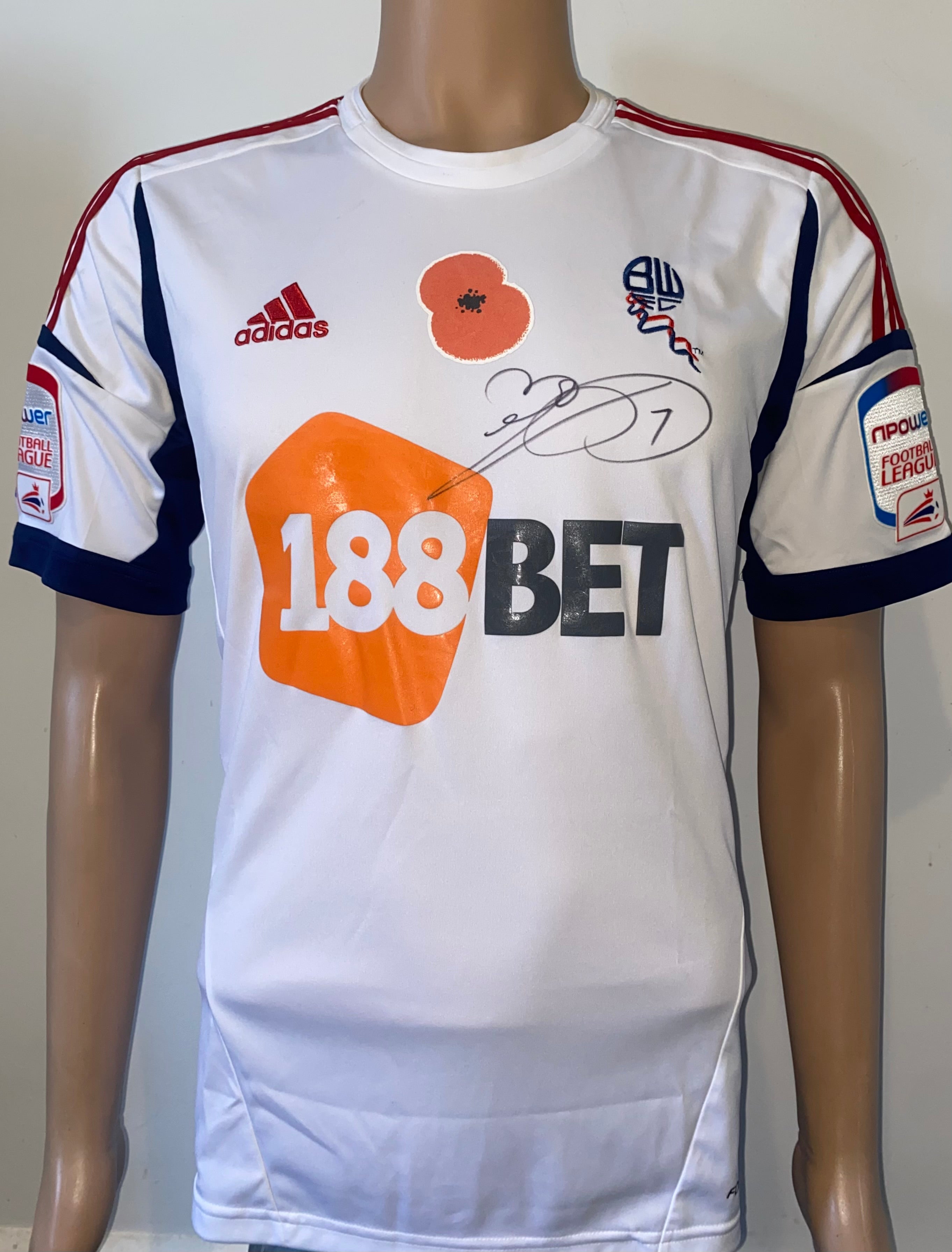 2012/13 BOLTON WANDERERS MATCH WORN HOME SHIRT (EAGLES #7 v BLACKPOOL)