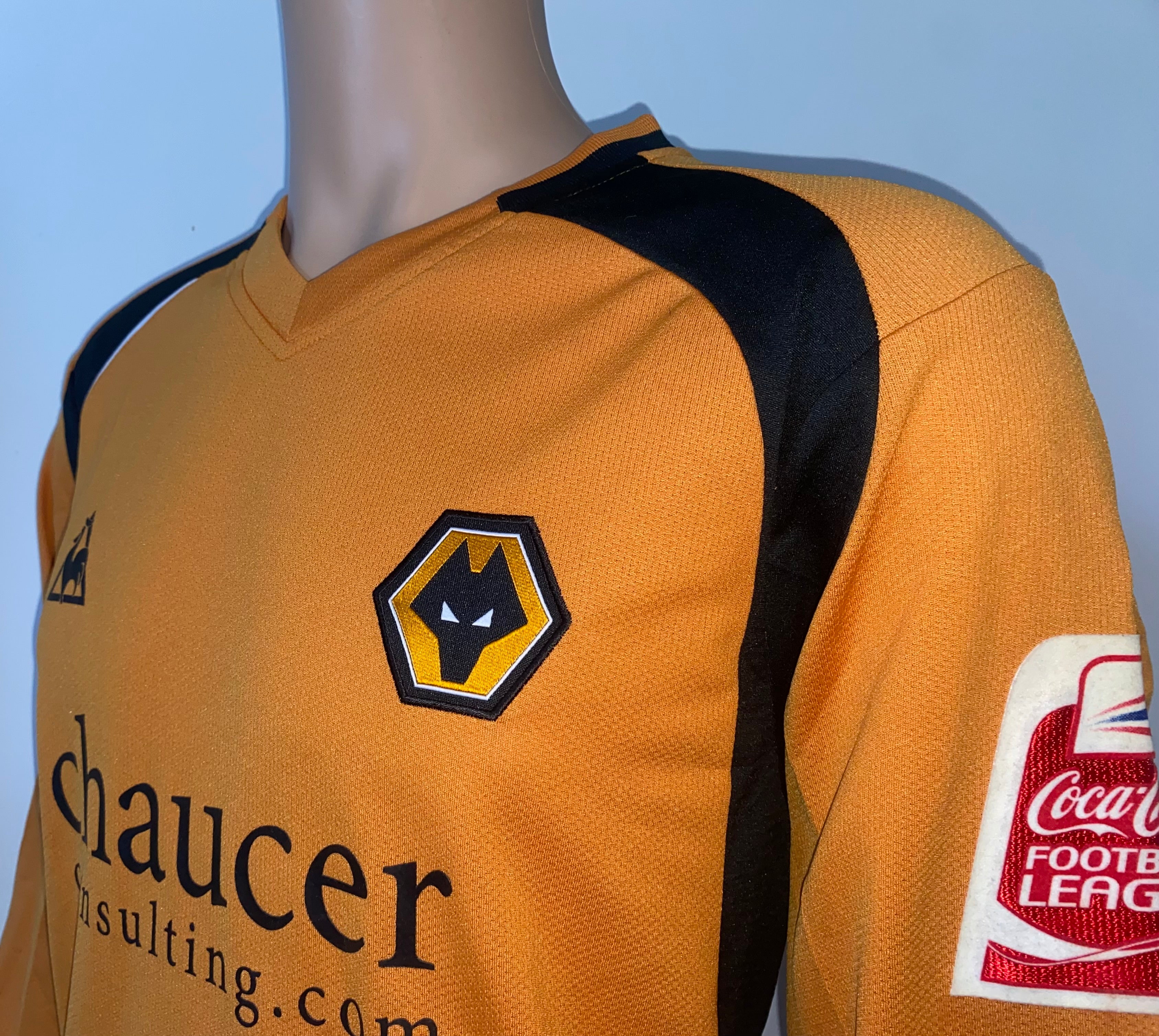 2008/09 WOLVERHAMPTON WANDERERS MATCH ISSUE HOME SHIRT (MALONE #42)