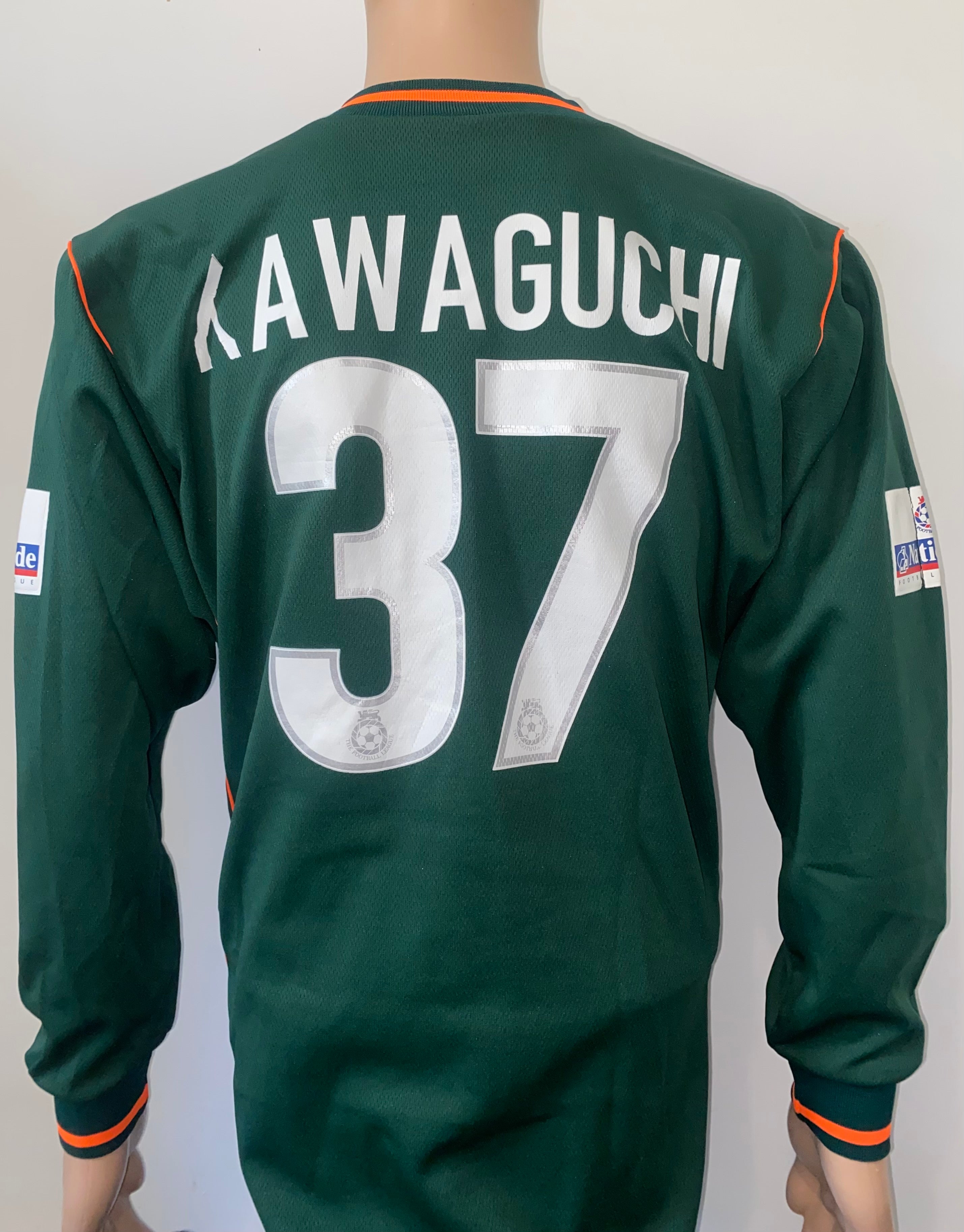 2001/02 PORTSMOUTH MATCH WORN GOALKEEPERS SHIRT KAWAGUCHI #37