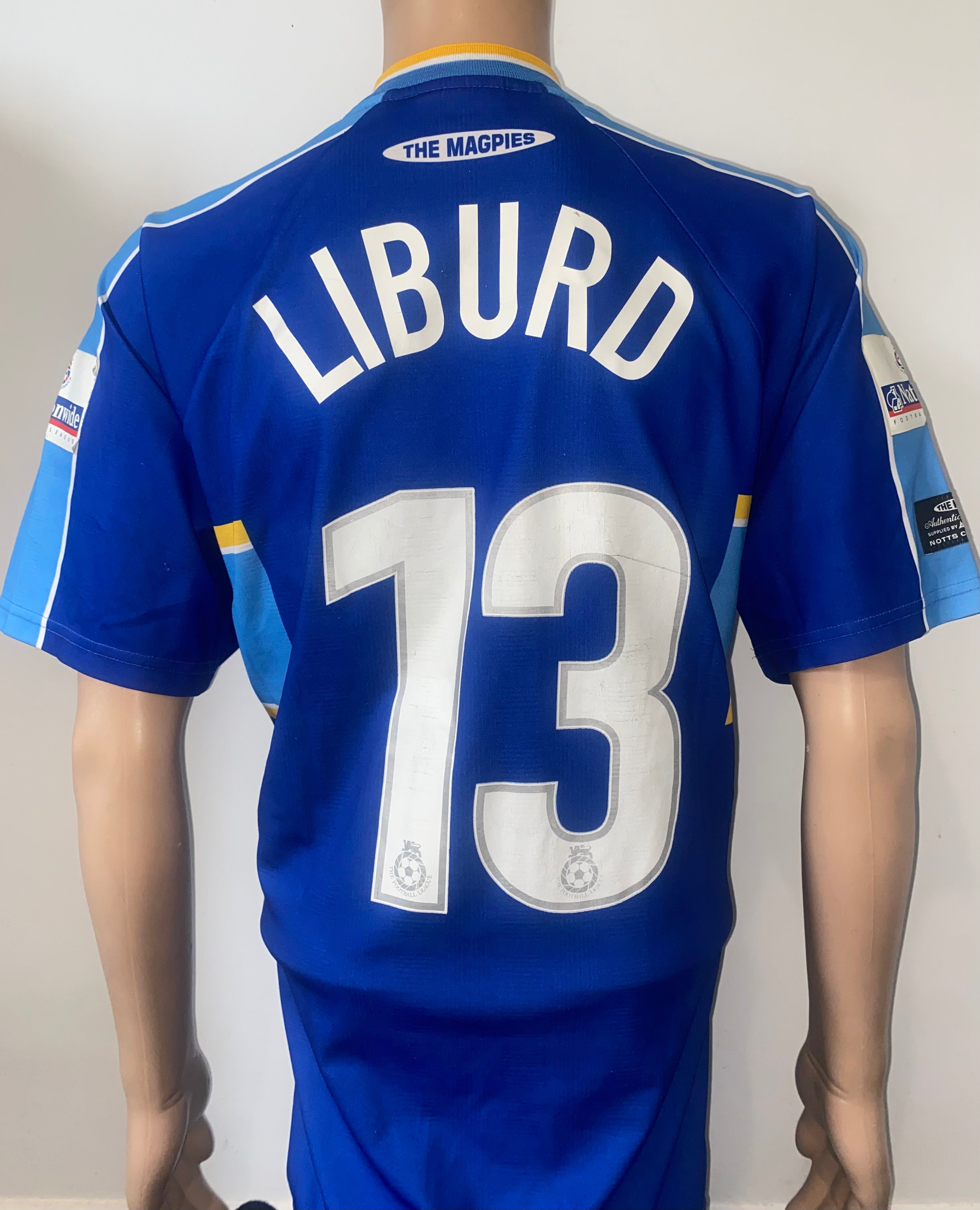 1999/2000 NOTTS COUNTY MATCH WORN 3RD SHIRT (LIBURD #13)