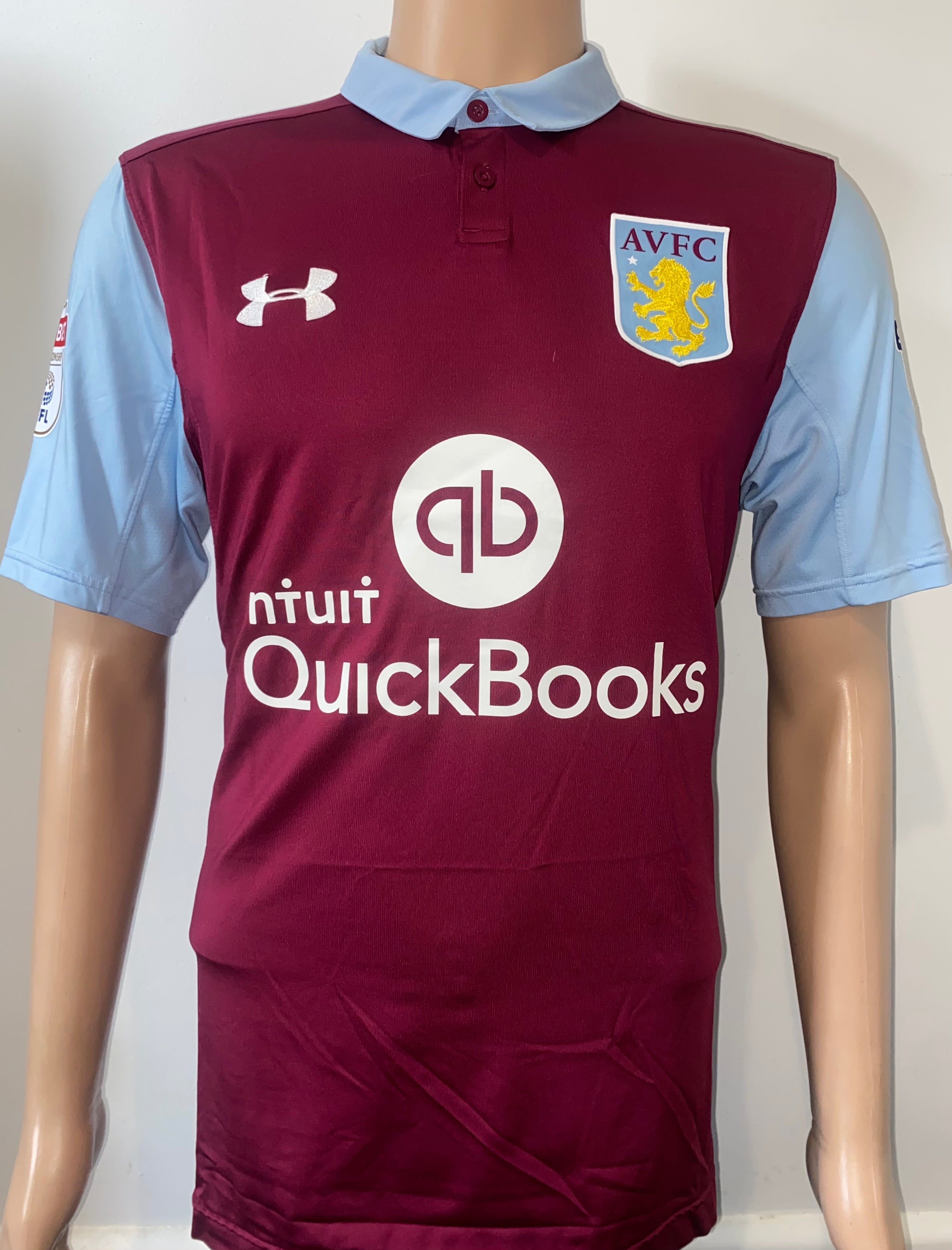 2016/17 ASTON VILLA MATCH ISSUE HOME SHIRT (GESTEDE #14)