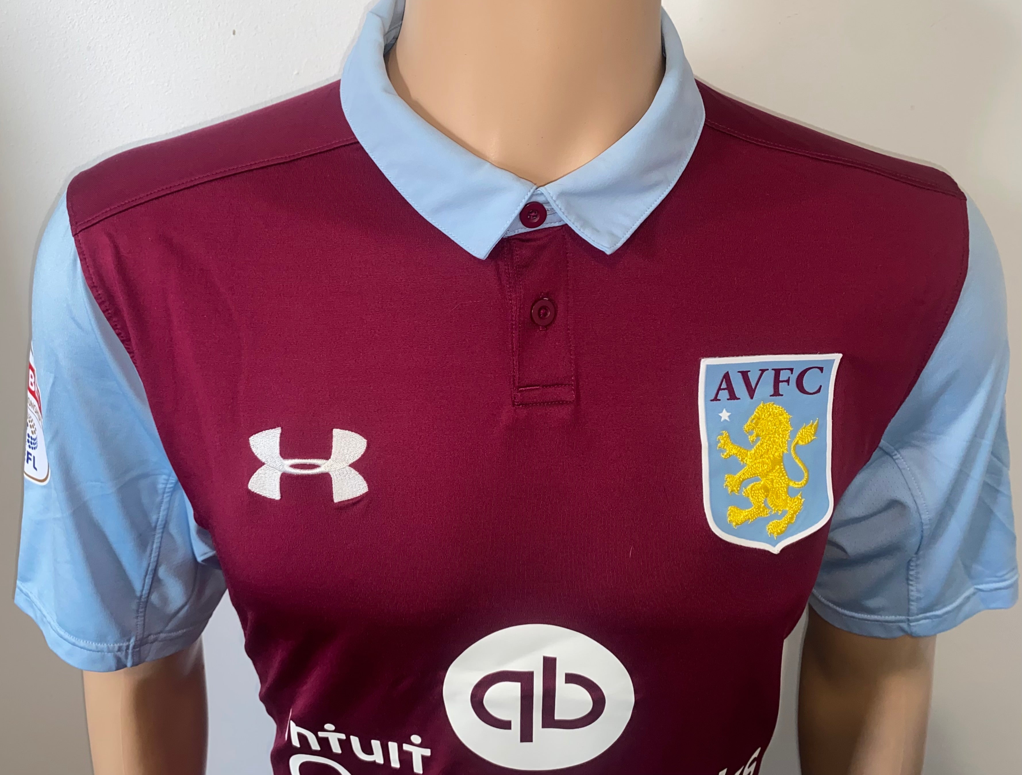 2016/17 ASTON VILLA MATCH ISSUE HOME SHIRT (GESTEDE #14)