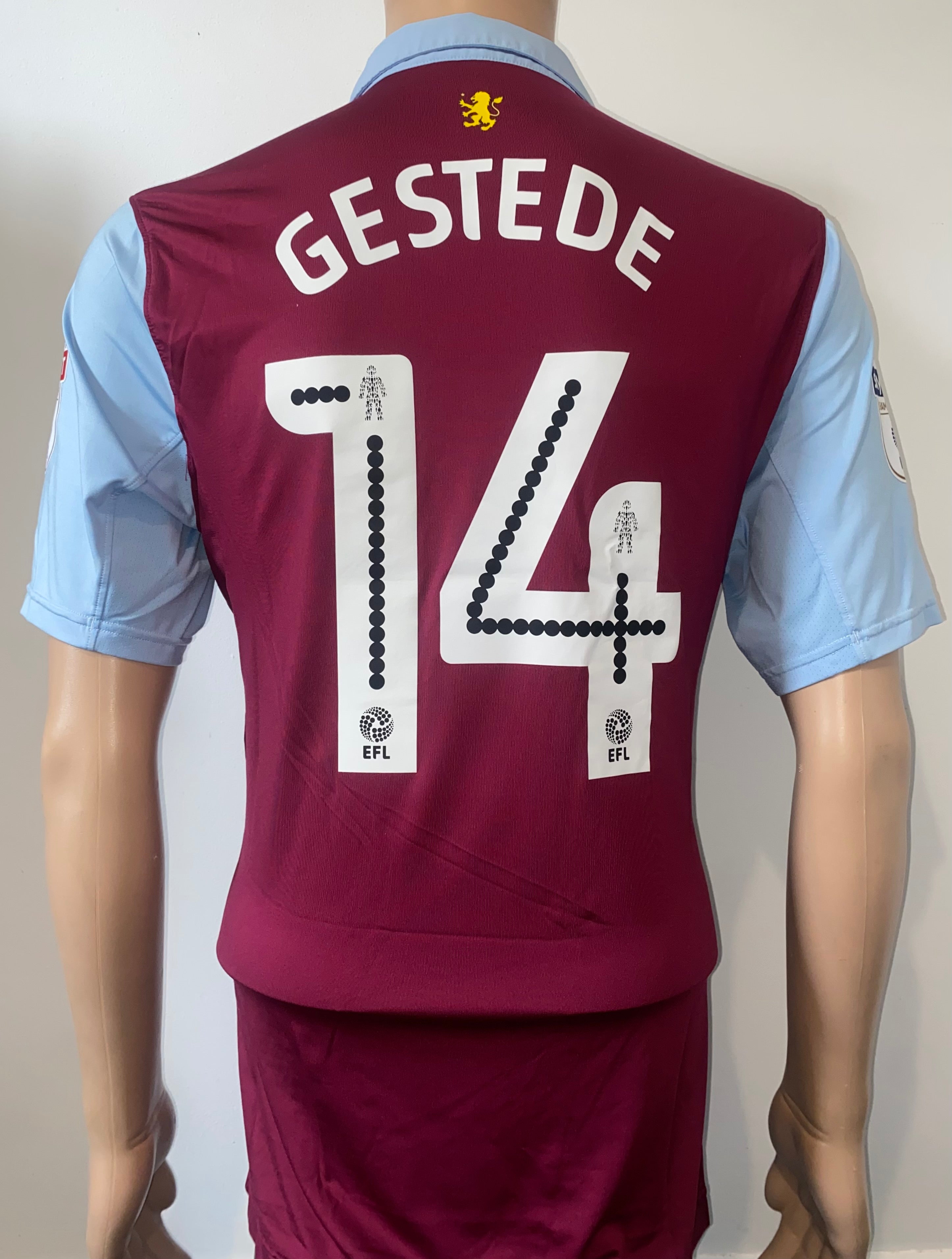 2016/17 ASTON VILLA MATCH ISSUE HOME SHIRT (GESTEDE #14)