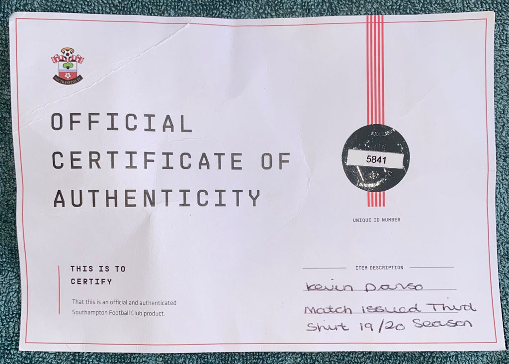 2019/20 SOUTHAMPTON MATCH ISSUE 3rd SHIRT (DANSO 38)
