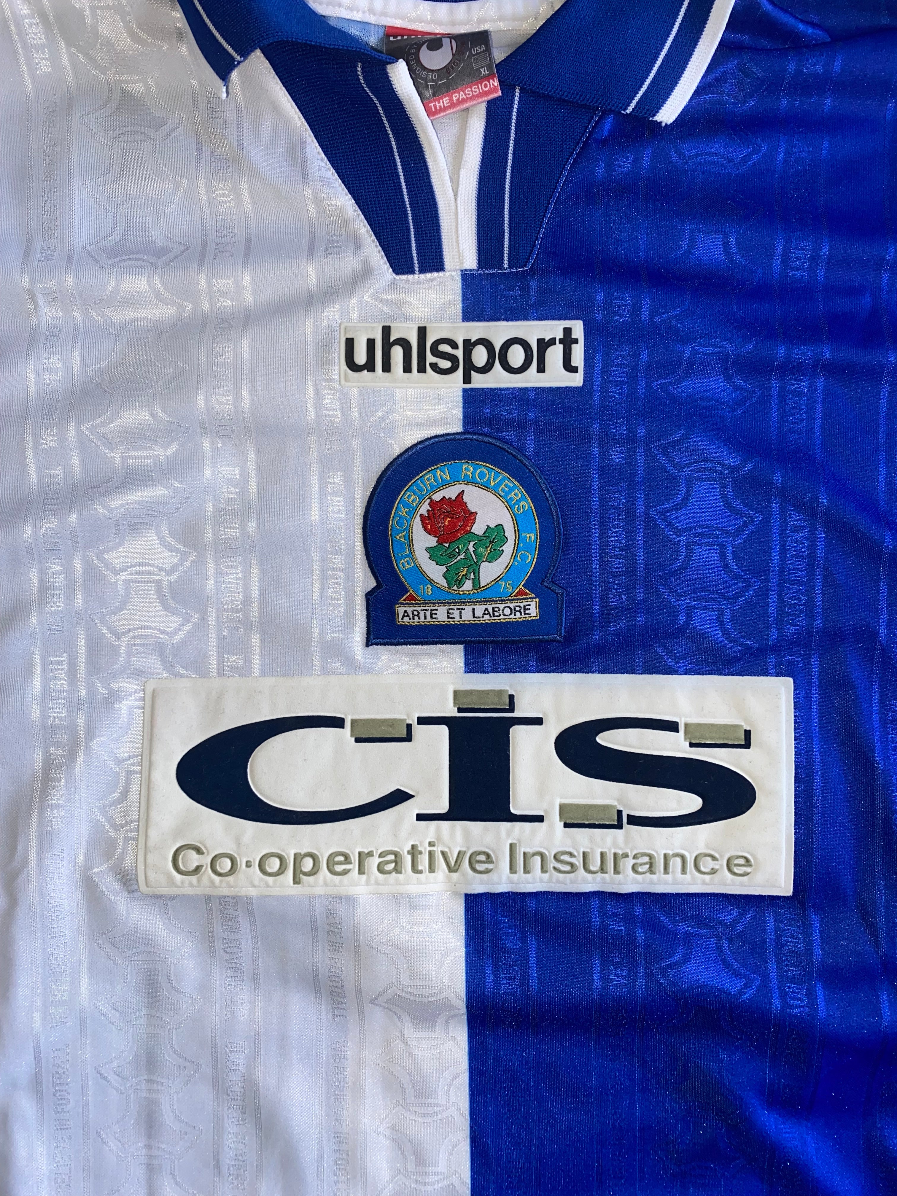 1998/99 BLACKBURN ROVERS MATCH WORN HOME SHIRT (SHERWOOD 4)