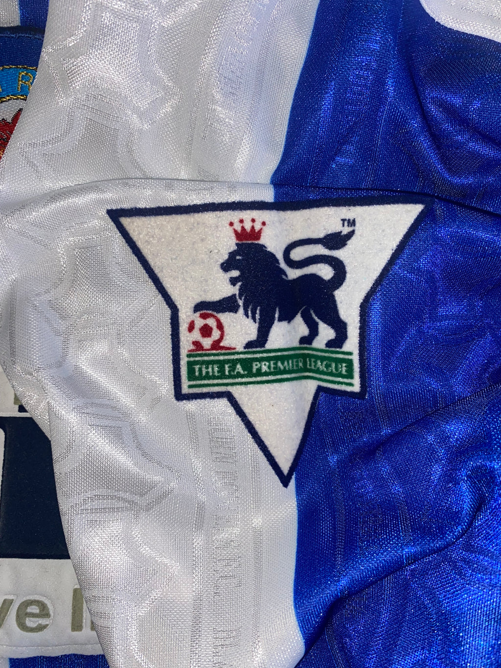 1998/99 BLACKBURN ROVERS MATCH WORN HOME SHIRT (SHERWOOD 4)