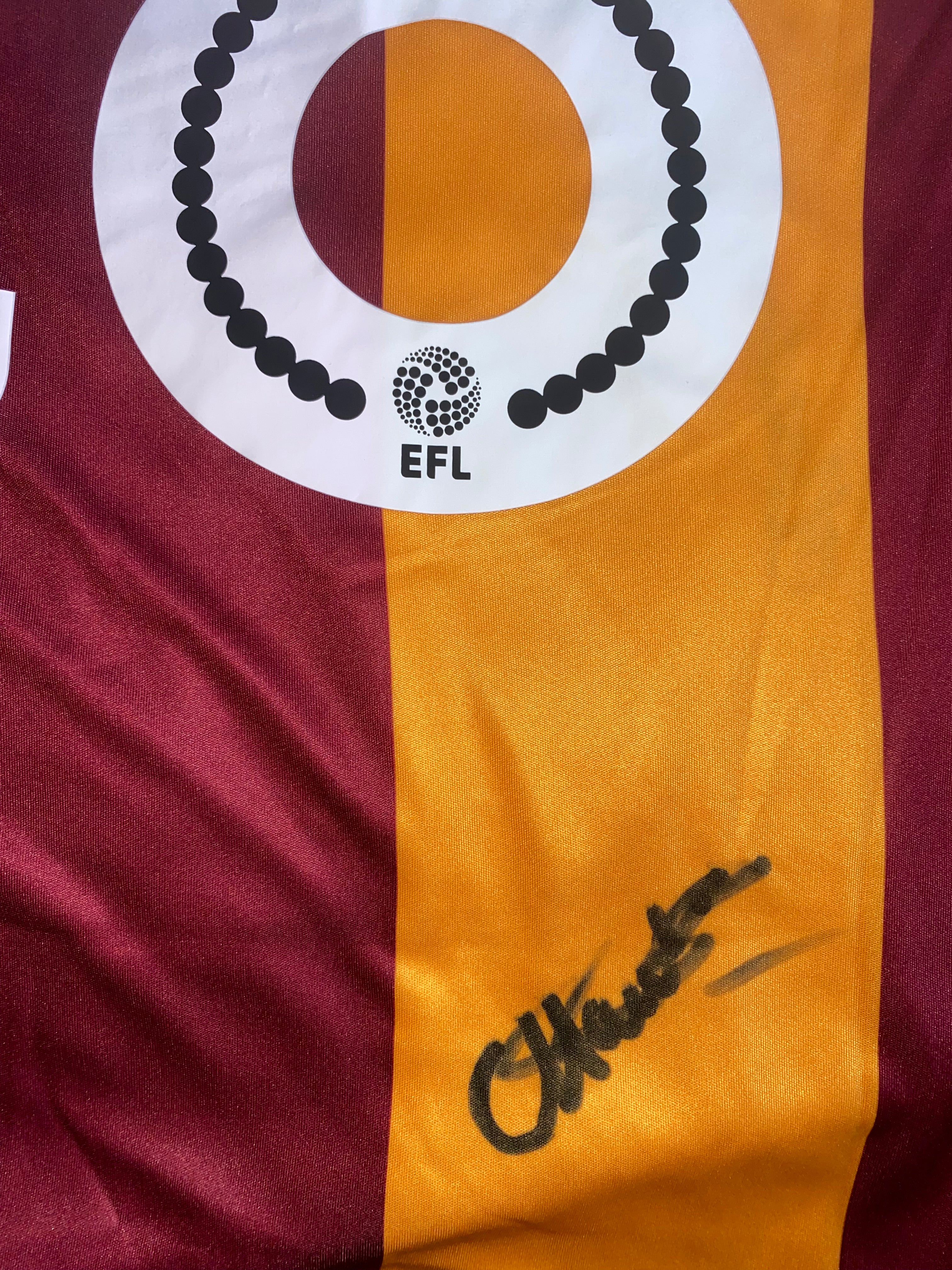 2017/18 BRADFORD CITY MATCH WORN HOME SHIRT (HAWKES #28)