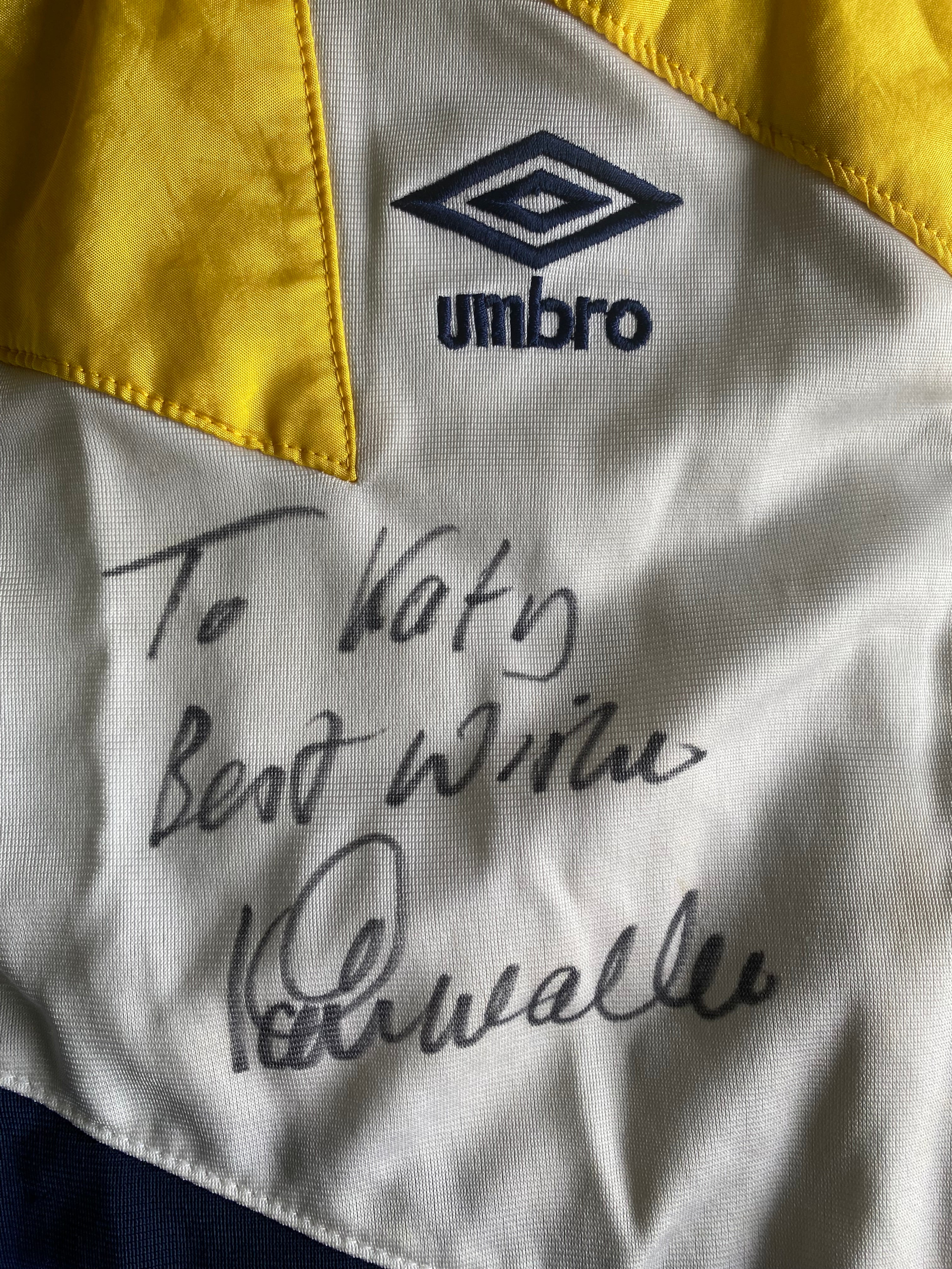 1991 TOTTENHAM HOTSPUR PLAYER WORN PRESENTATION TRACKSUIT JACKET (IAN WALKER)