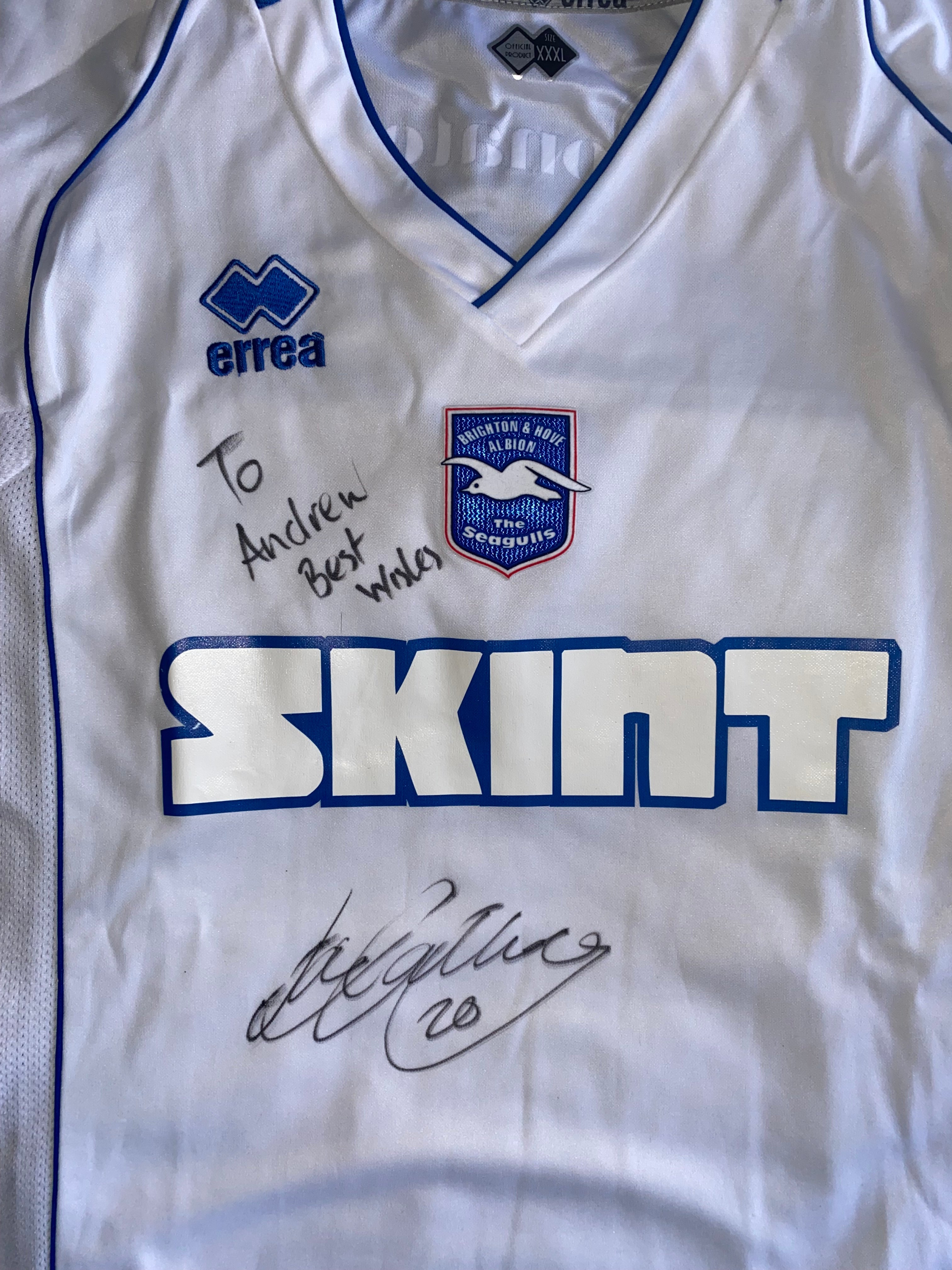 2006/07 BRIGHTON AND HOVE ALBION MATCH WORN SHIRT (GATTING #20)